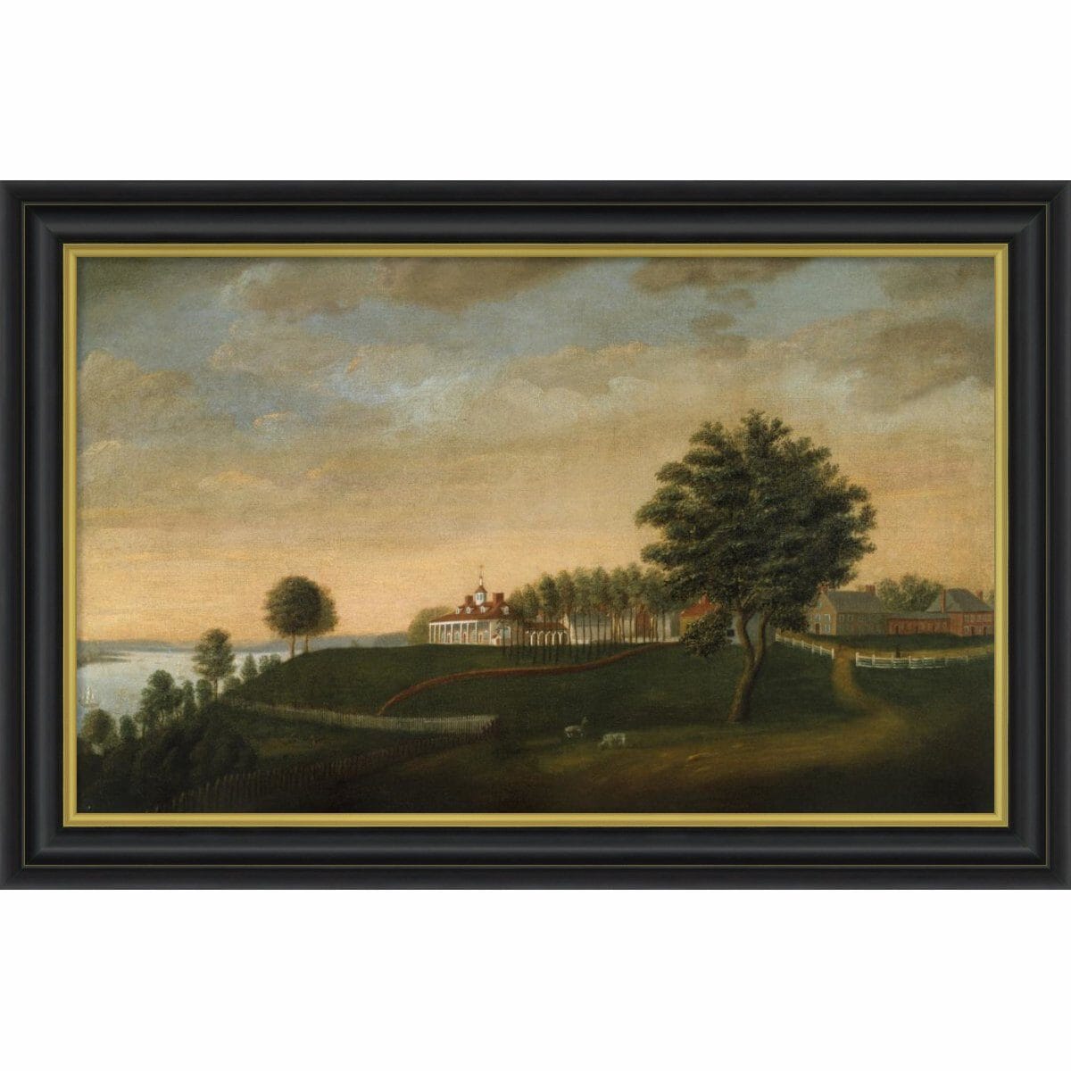 Mount Vernon 1792 East Front Framed Print: Large Edition - Black Frame