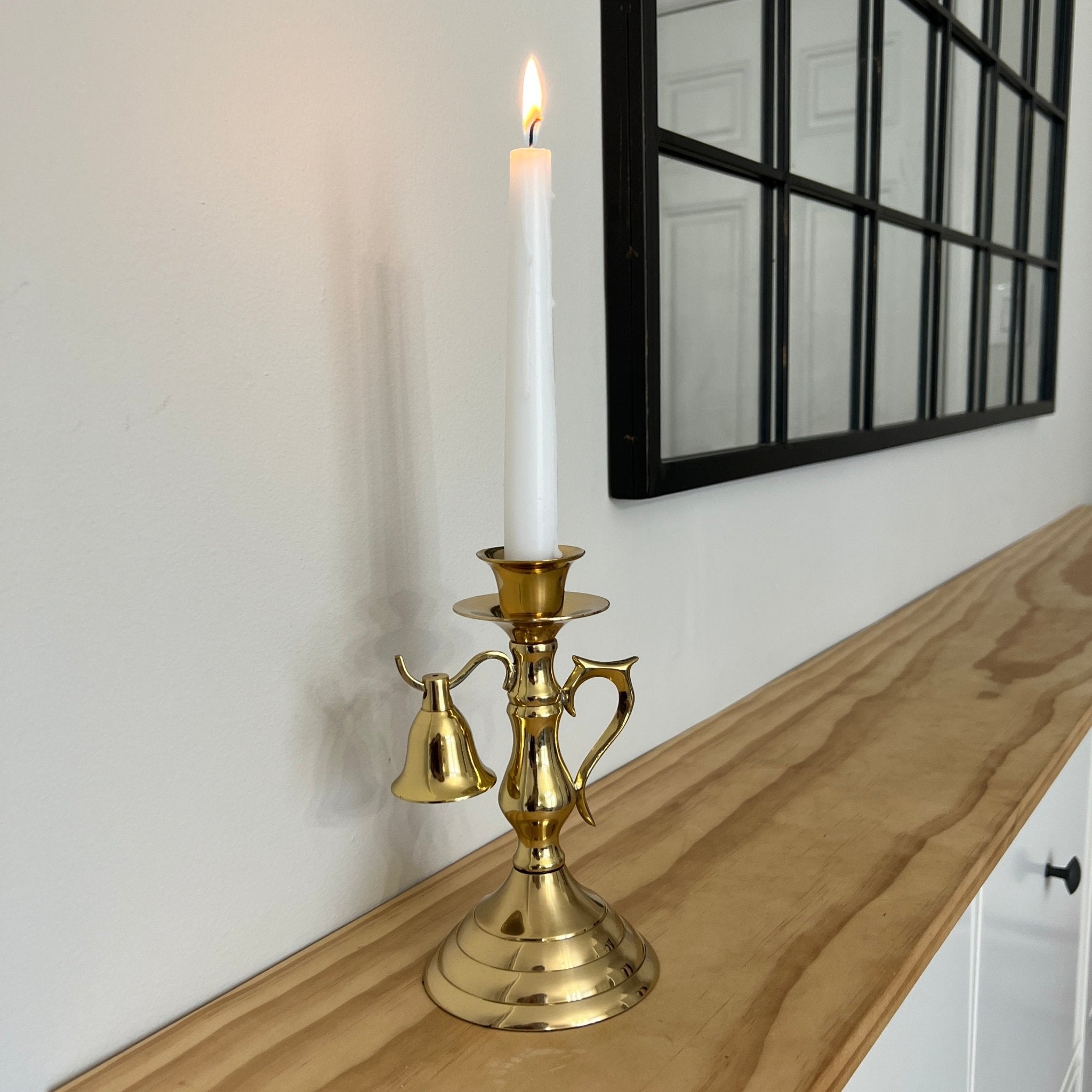 Mount Vernon Brass Candlestick With Snuffer