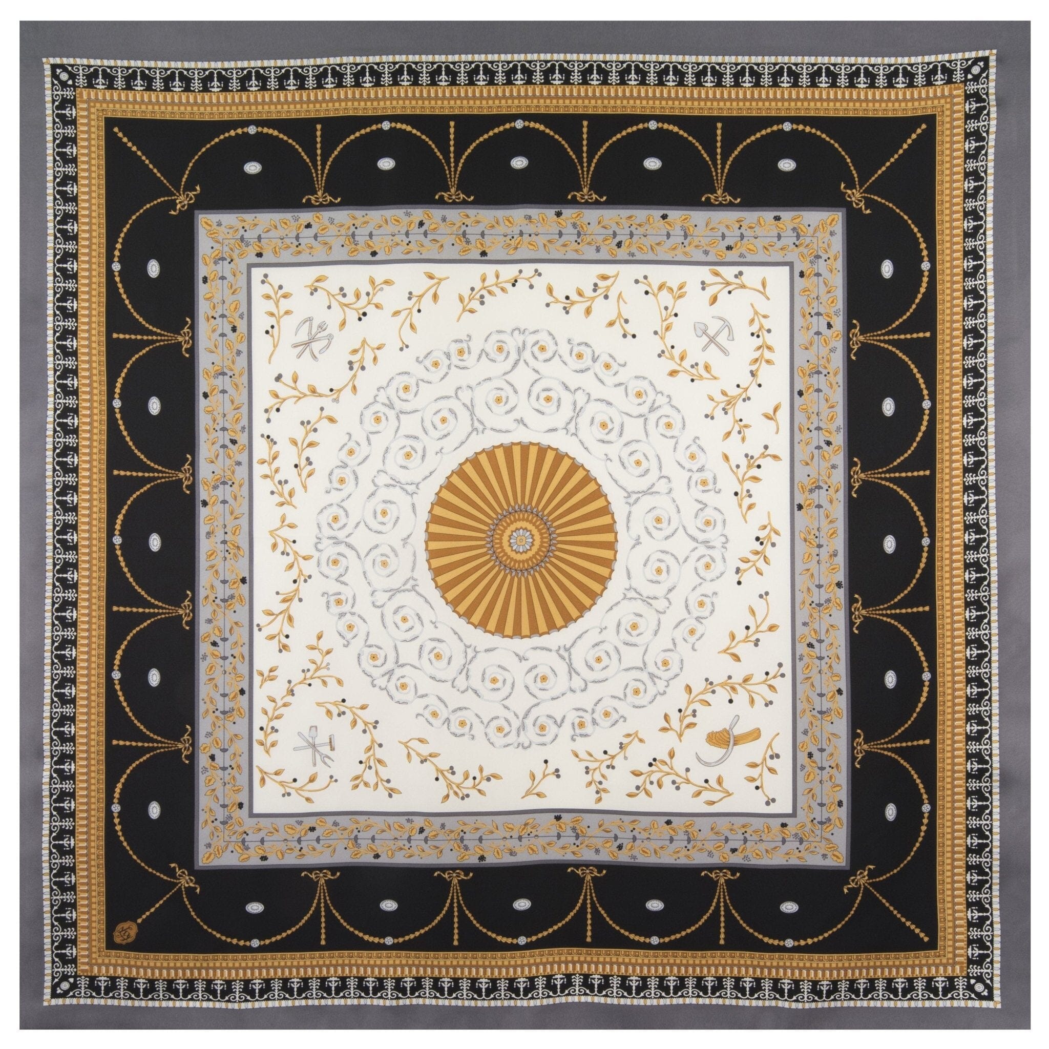 Mount Vernon's New Room Ceiling Scarf in Black