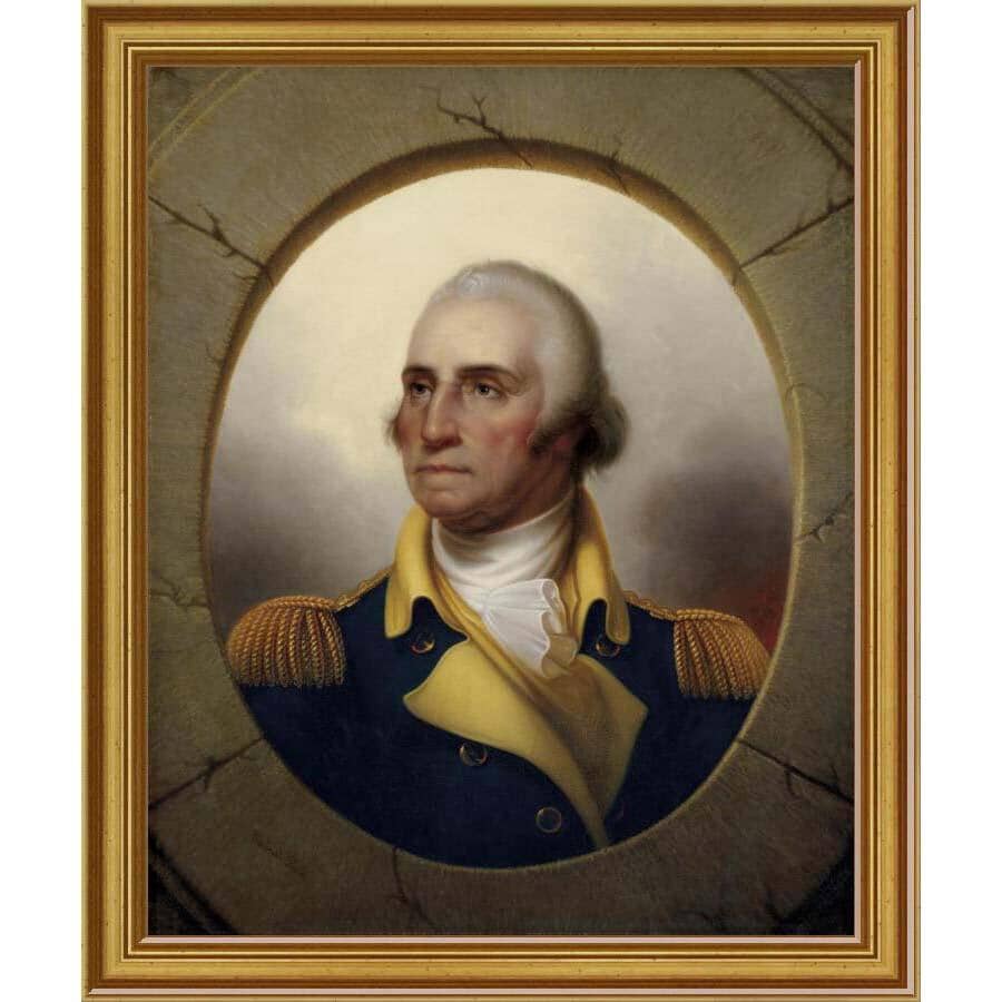 Washington Porthole Portrait Framed Print: Small Edition