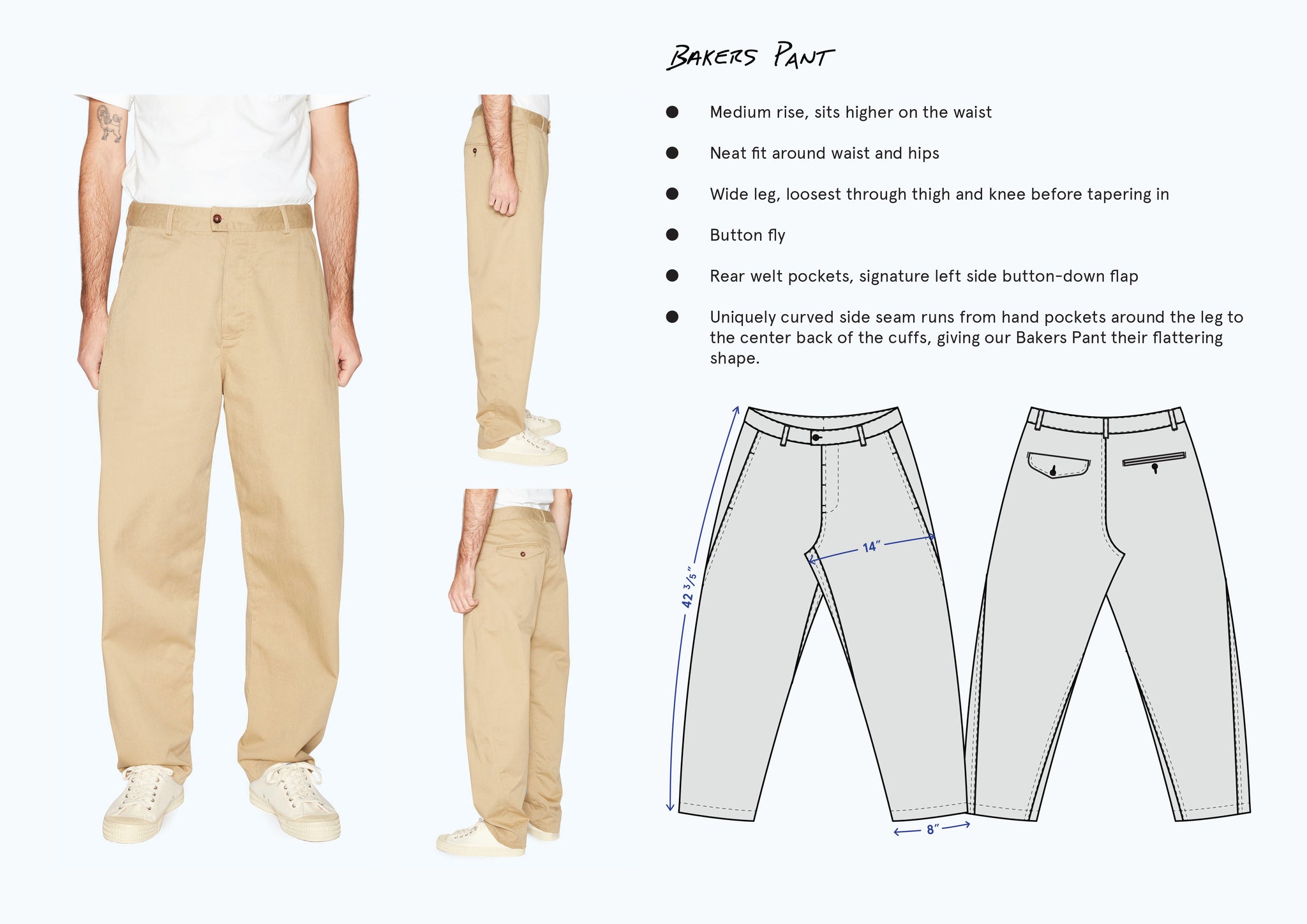 Universal Works. Trouser Fit Guide.