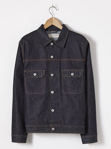 Bakers Chore Jacket In Indigo Slub Selvedge Denim – Universal Works