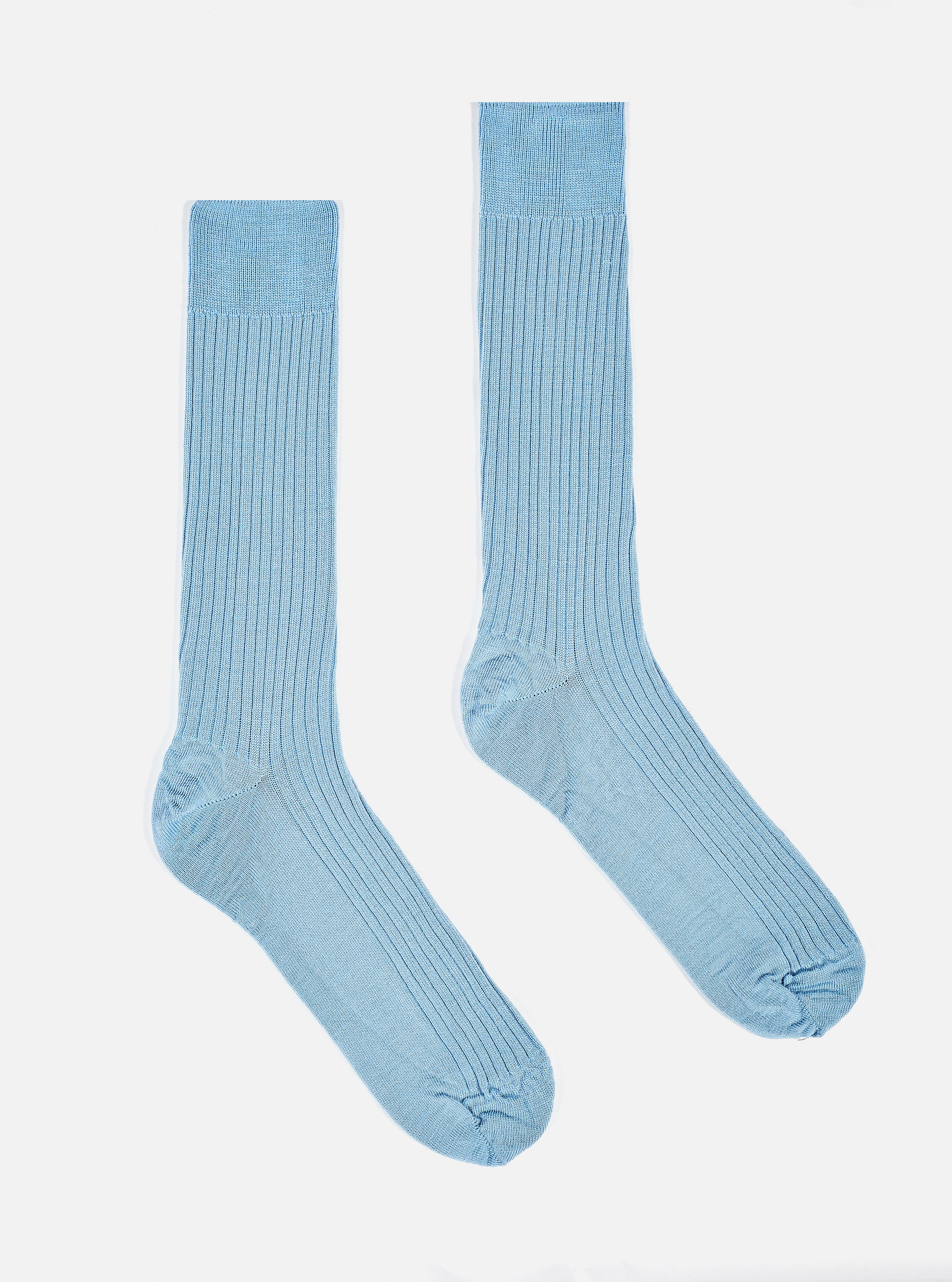 Universal Works Base Sock in Cornish Blue Merino