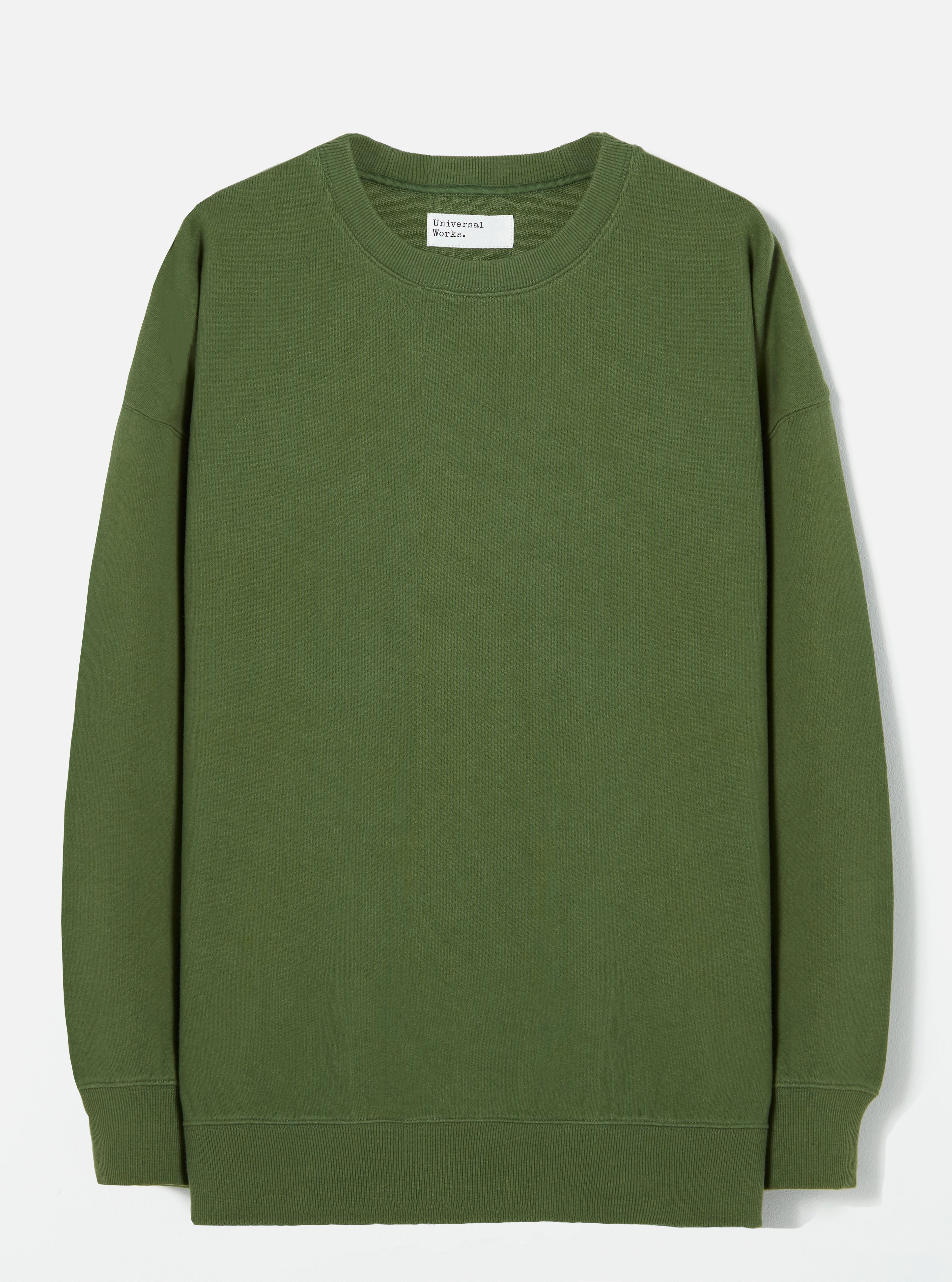 oversized green sweatshirt