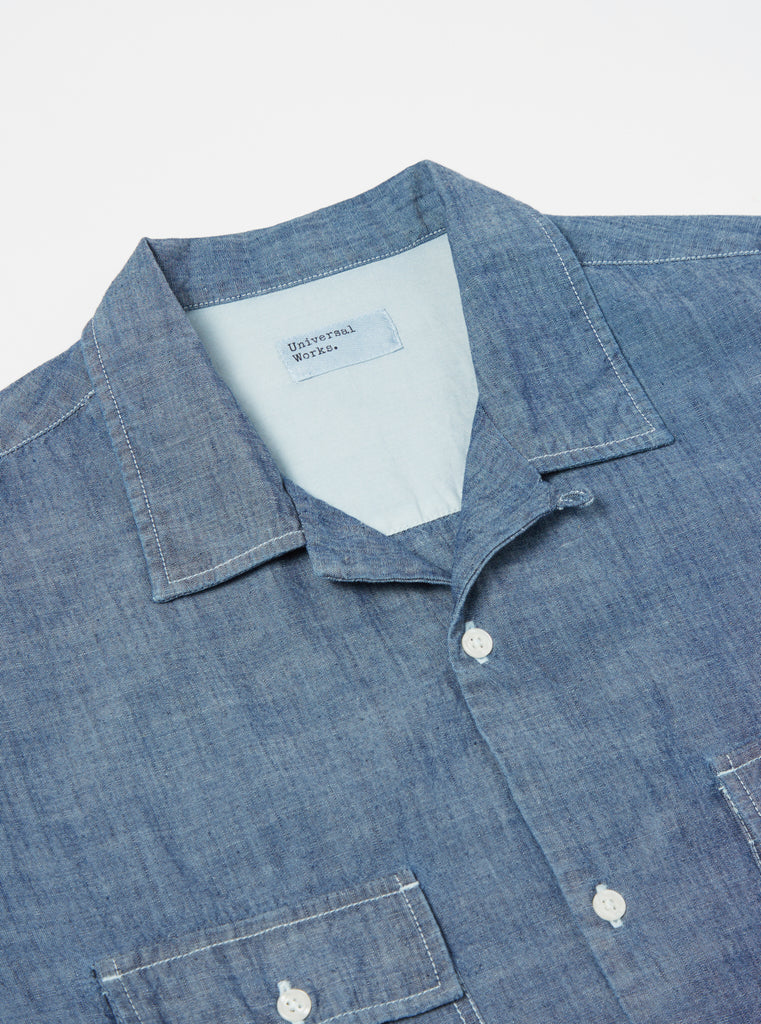 Universal Works Worker Shirt in Indigo Chambray