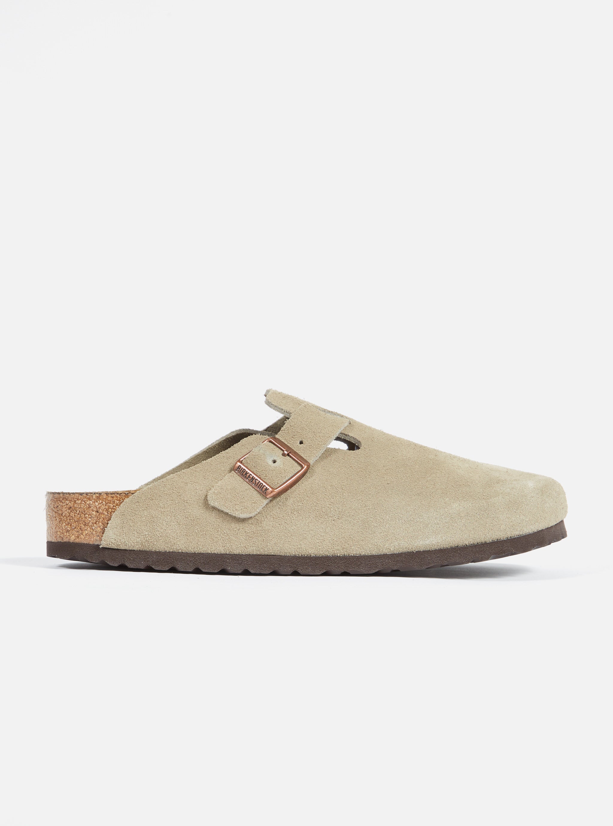 Birkenstock Soft Footbed Boston in Taupe Suede – Universal Works