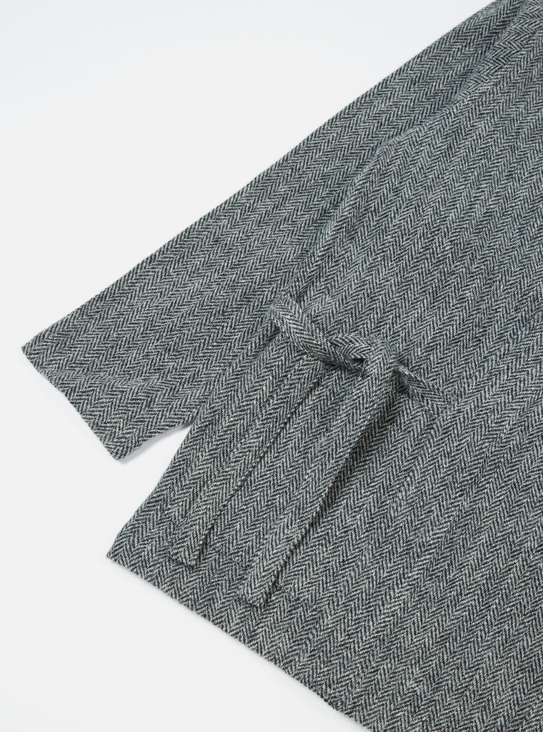 Universal Works Kyoto Work Jacket in Grey Herringbone Harris Tweed