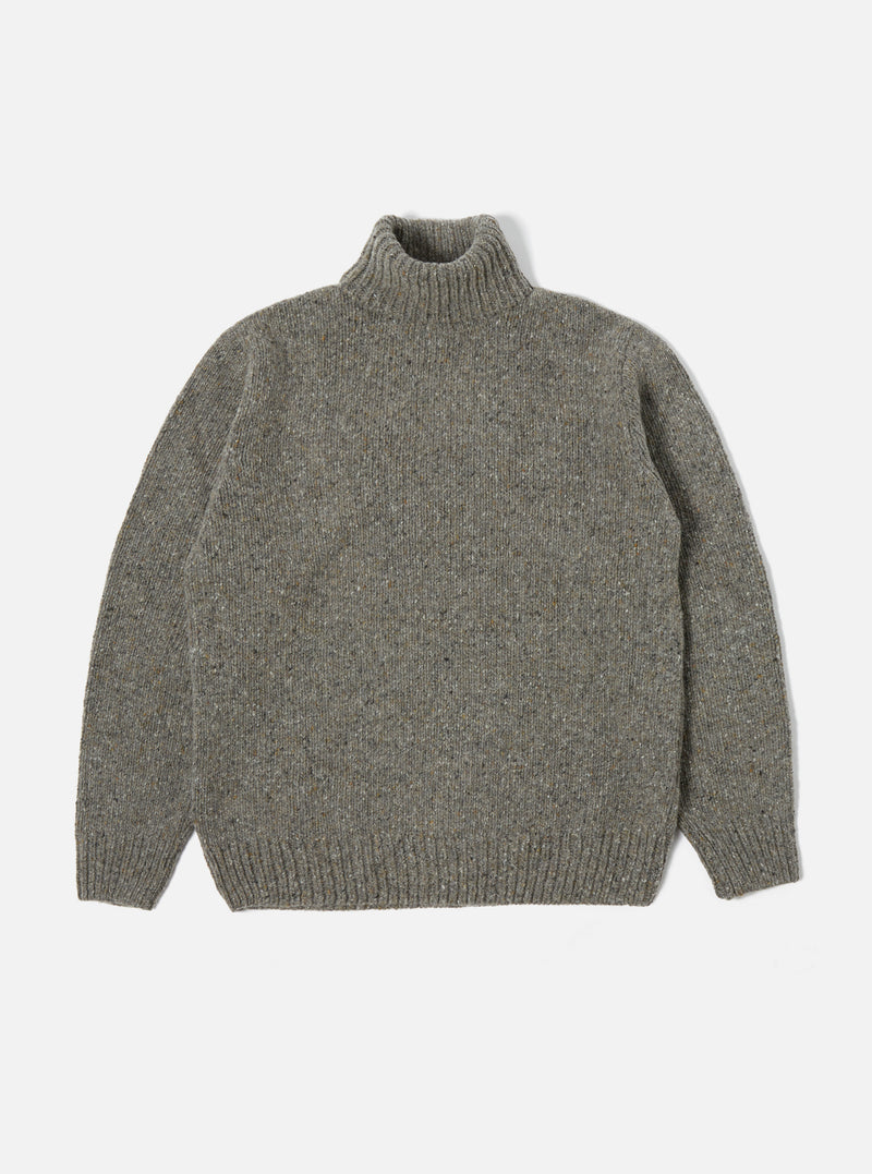 Universal Works Langdale Cardigan in Olive Eco Wool