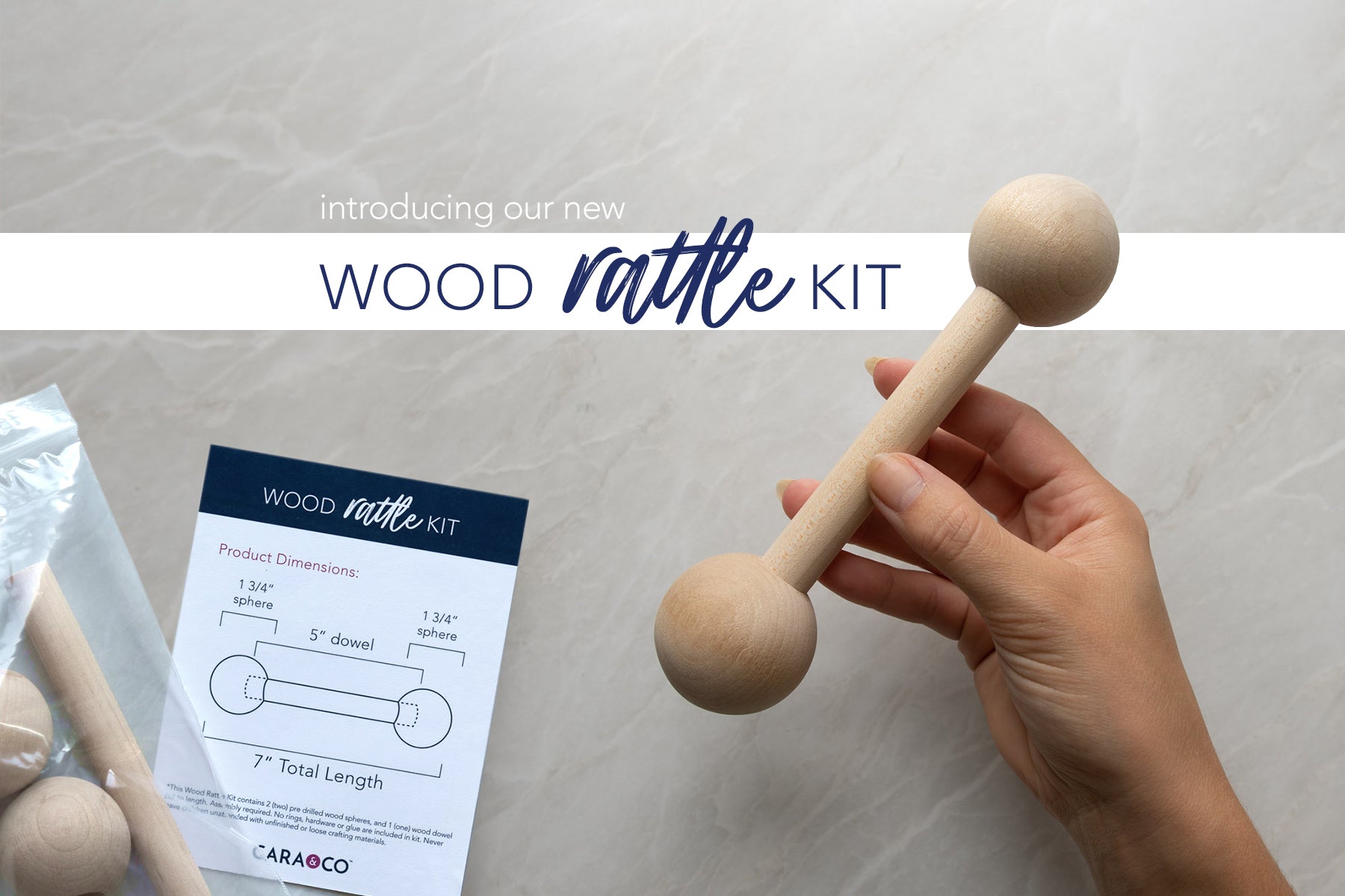 DIY Wood Rattle Kit - Cara & Co