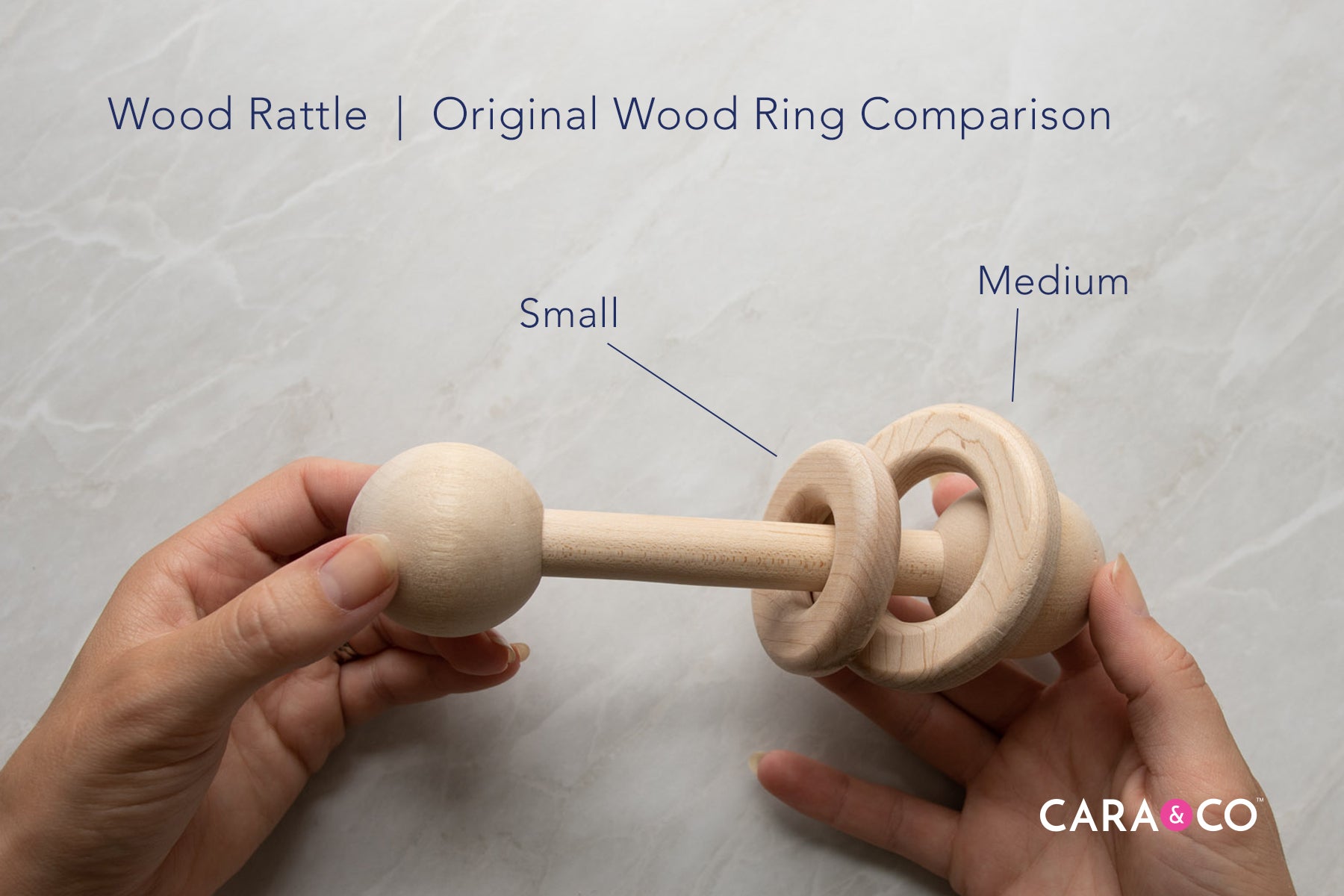 Details of Wooden Rattle Toy Unfinished Creative Unpainted DIY