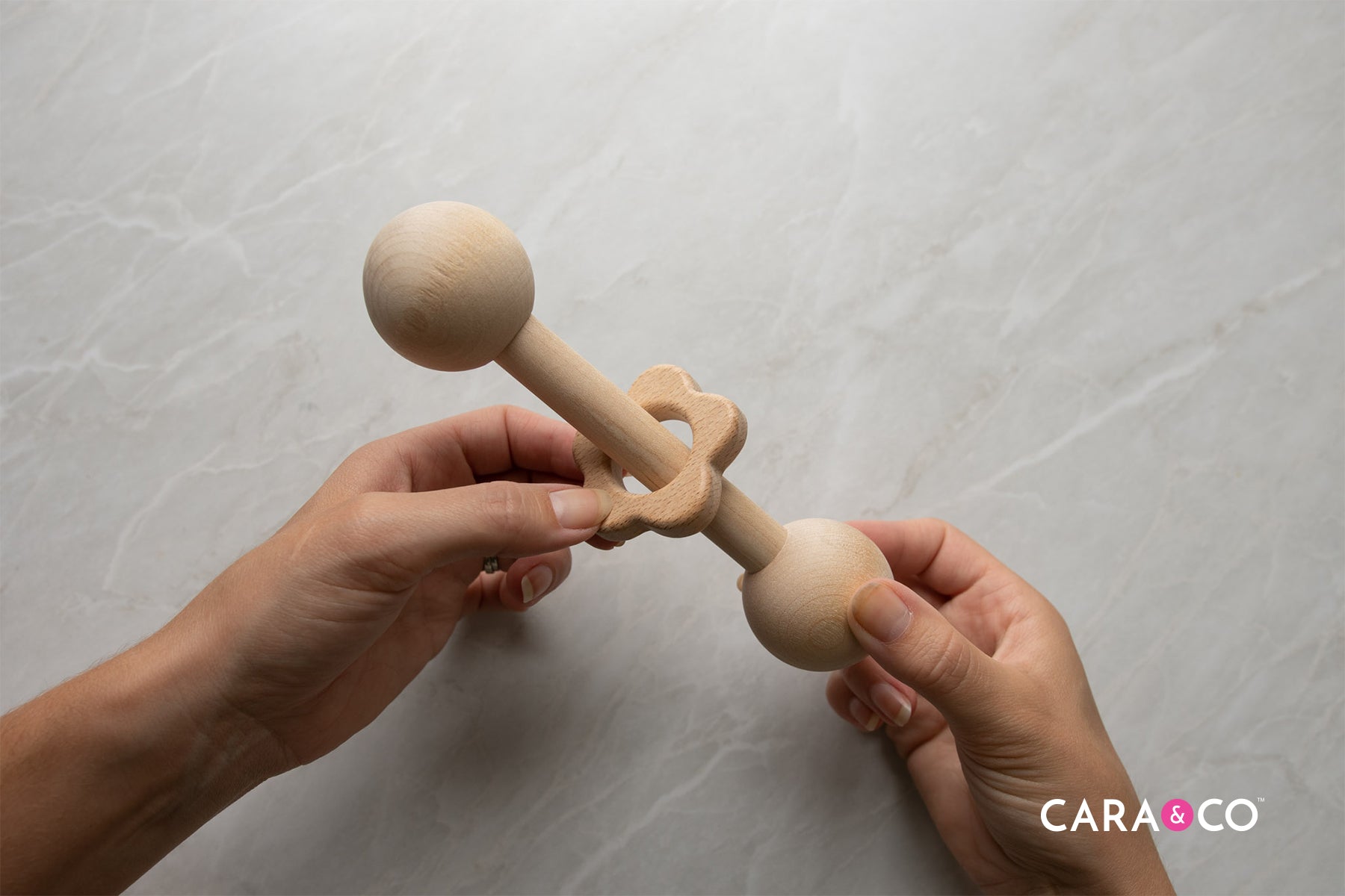 Wooden Baby Toy - Wood Rattle Kit - Cara & Co