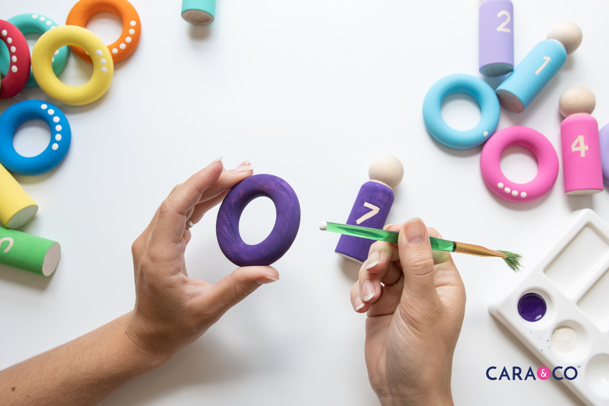 DIY Wooden Peg People Counting Game - Cara & Co