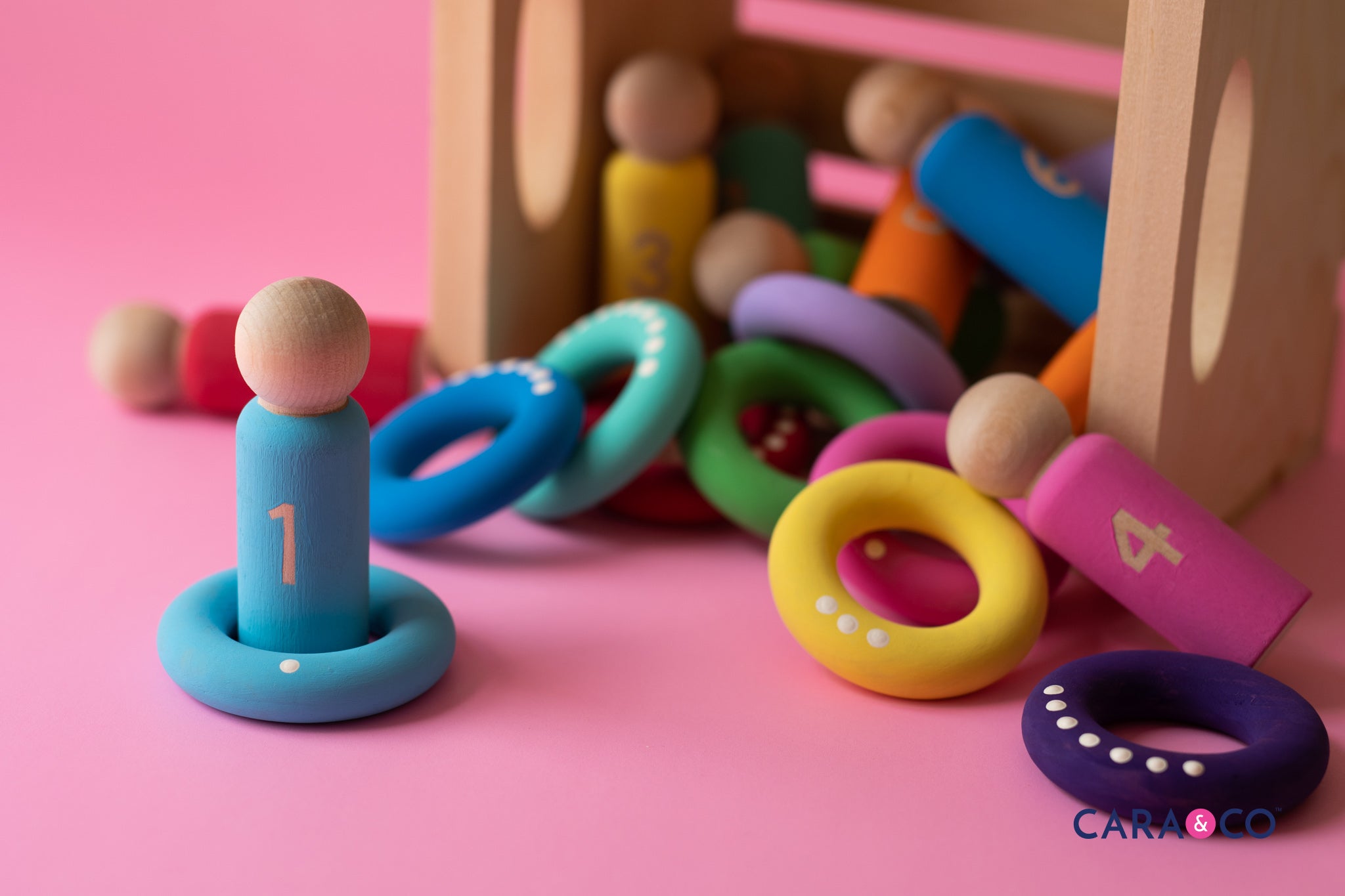 DIY Wooden Peg People Counting Game - Cara & Co