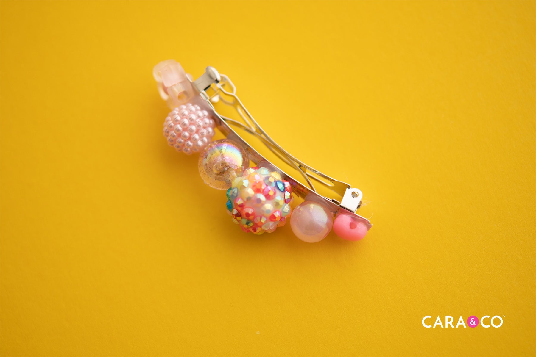 Beaded Barrette - Acrylic Beads Tutorial - Cara & Co