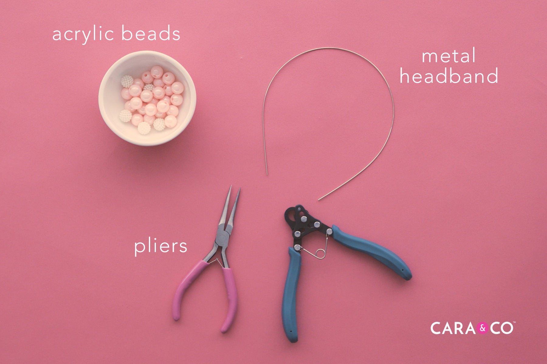 Acrylic Beadable Headband DIY Tutorial - Cara & Co