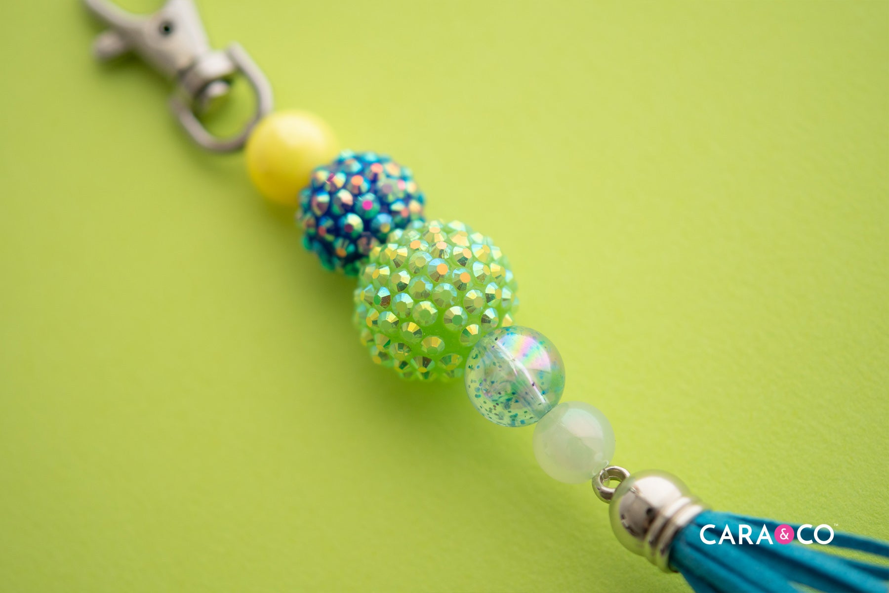 Acrylic Bead Keychain DIY Tutorial - Cara & Co