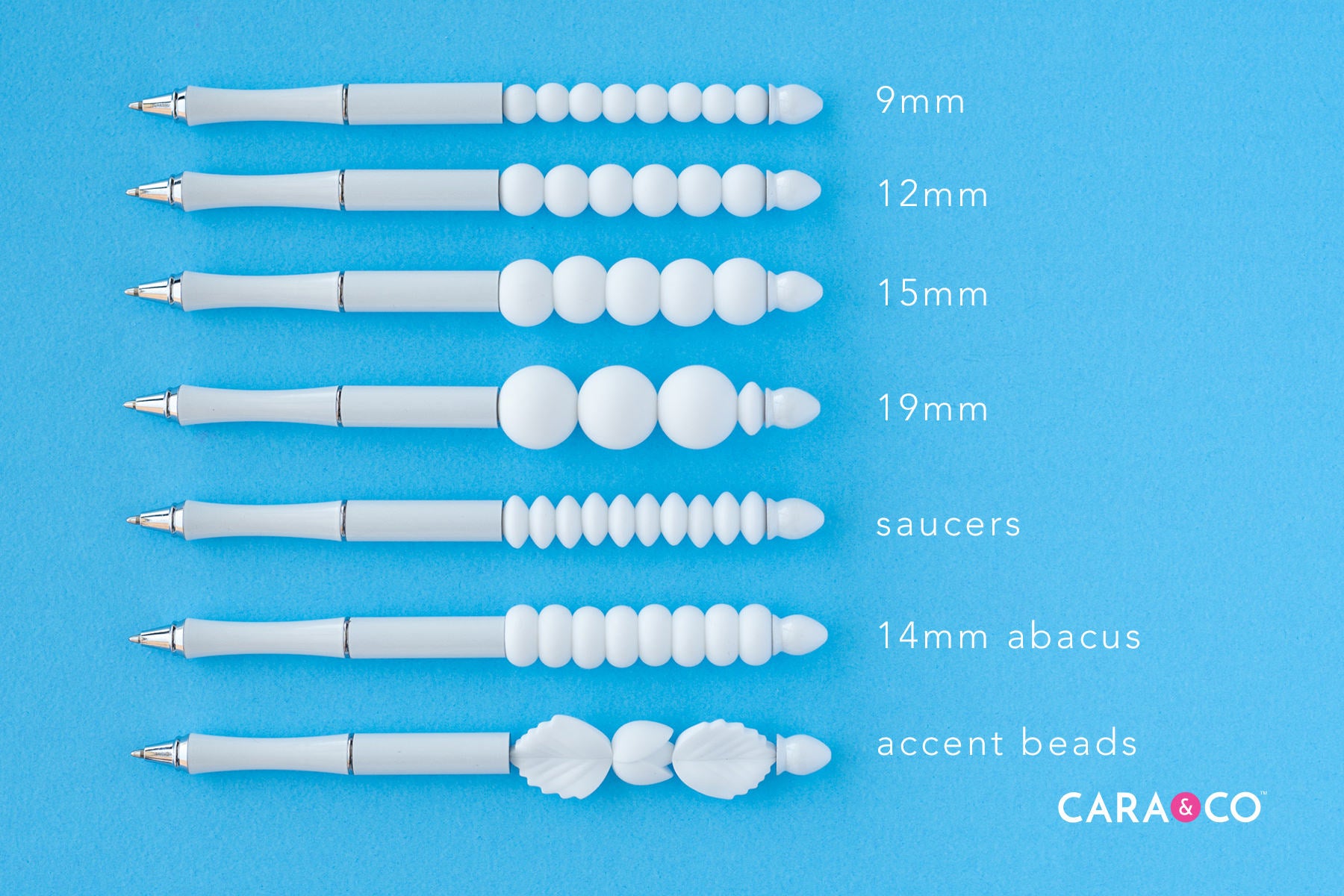 Beadable Pen Size Guide - Cara & Co
