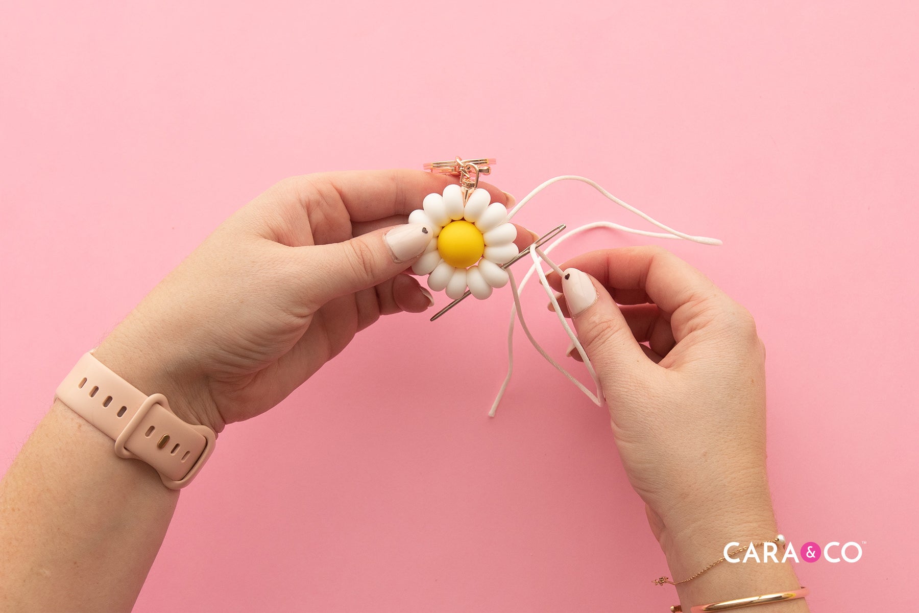 Finishing your beaded silicone flower - Tutorial - Cara & Co