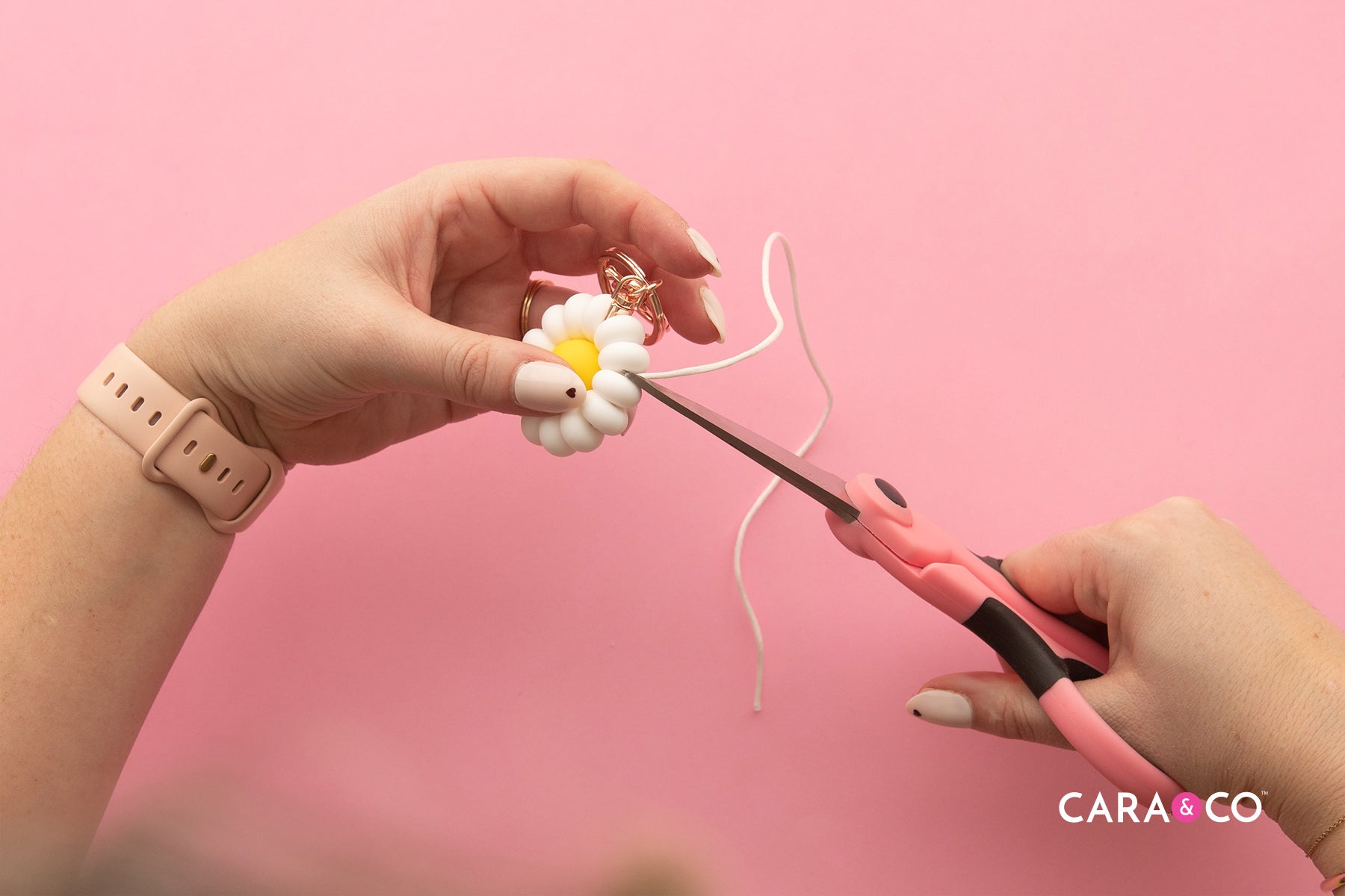 Trim your ends - Silicone Beaded Flower DIY - Cara & Co