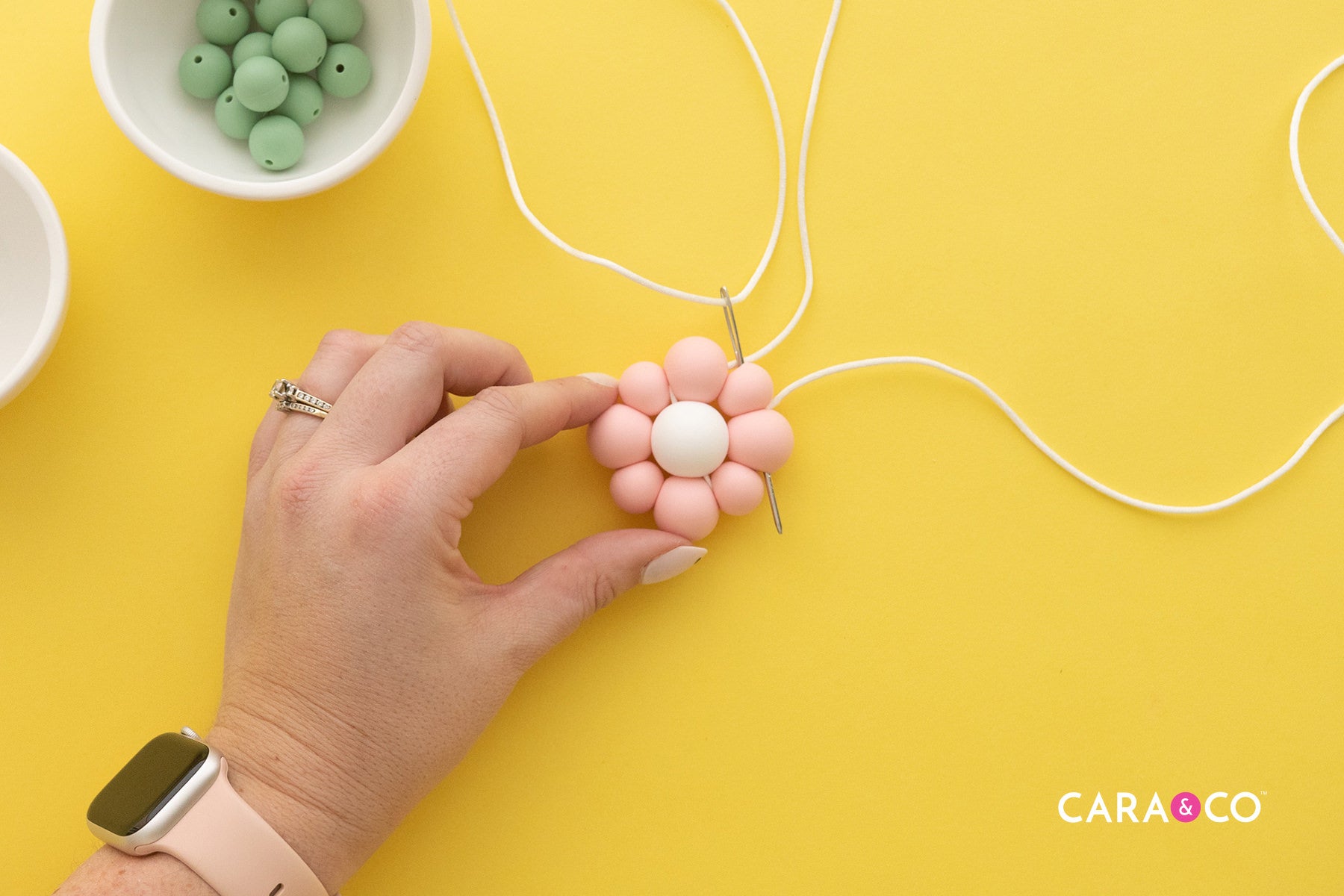 Pink Daisy Flower DIY Craft - Baby Toy - Cara & Co