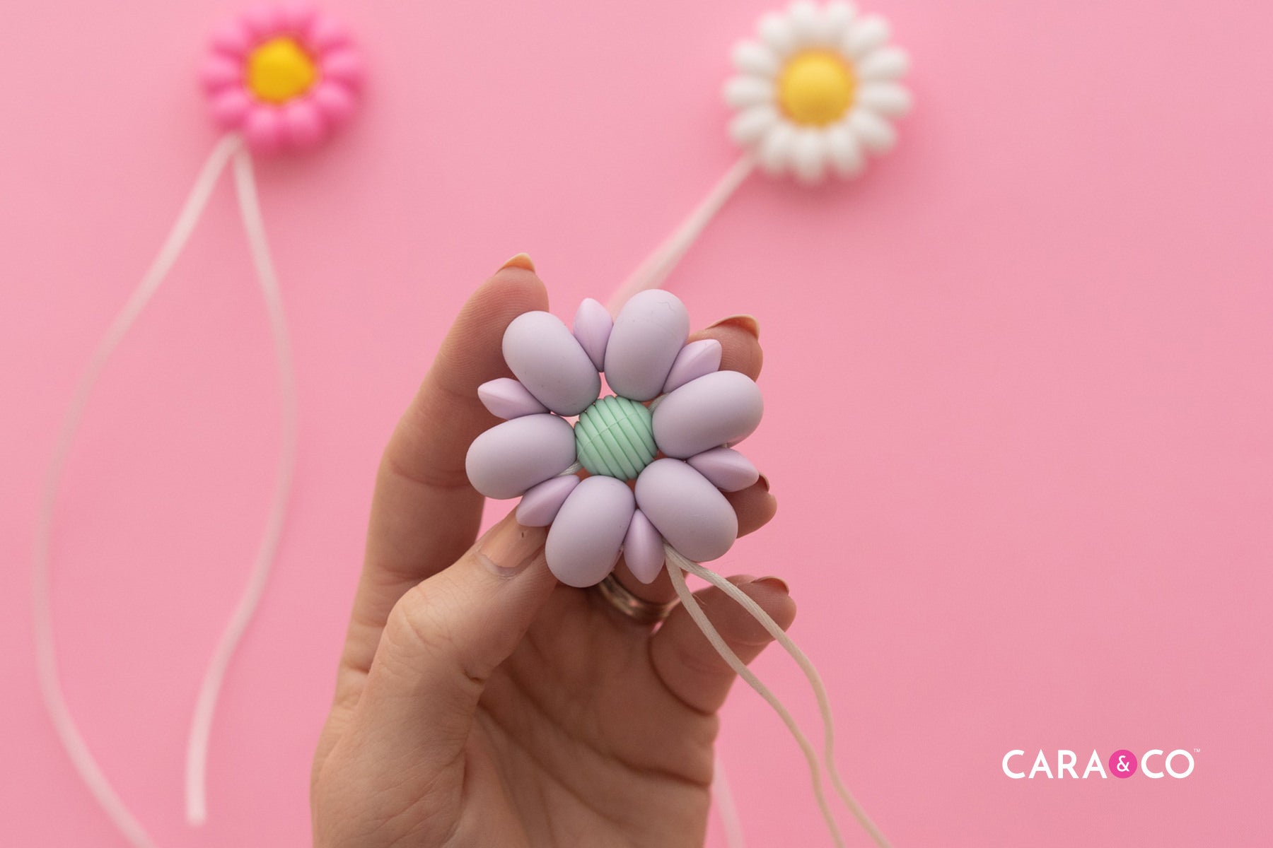 Abacus and Saucer Silicone Bead Flower - Tutorial - Cara & Co