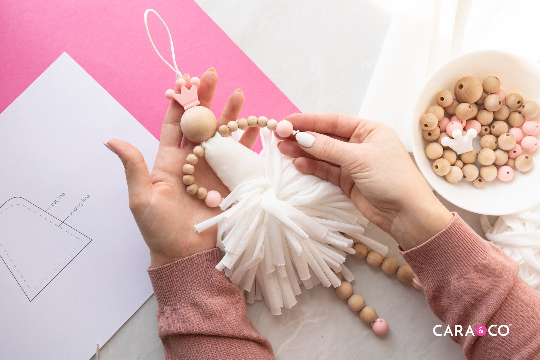 DIY Wood & Silicone Bead Doll Tutorial - Cara & Co 