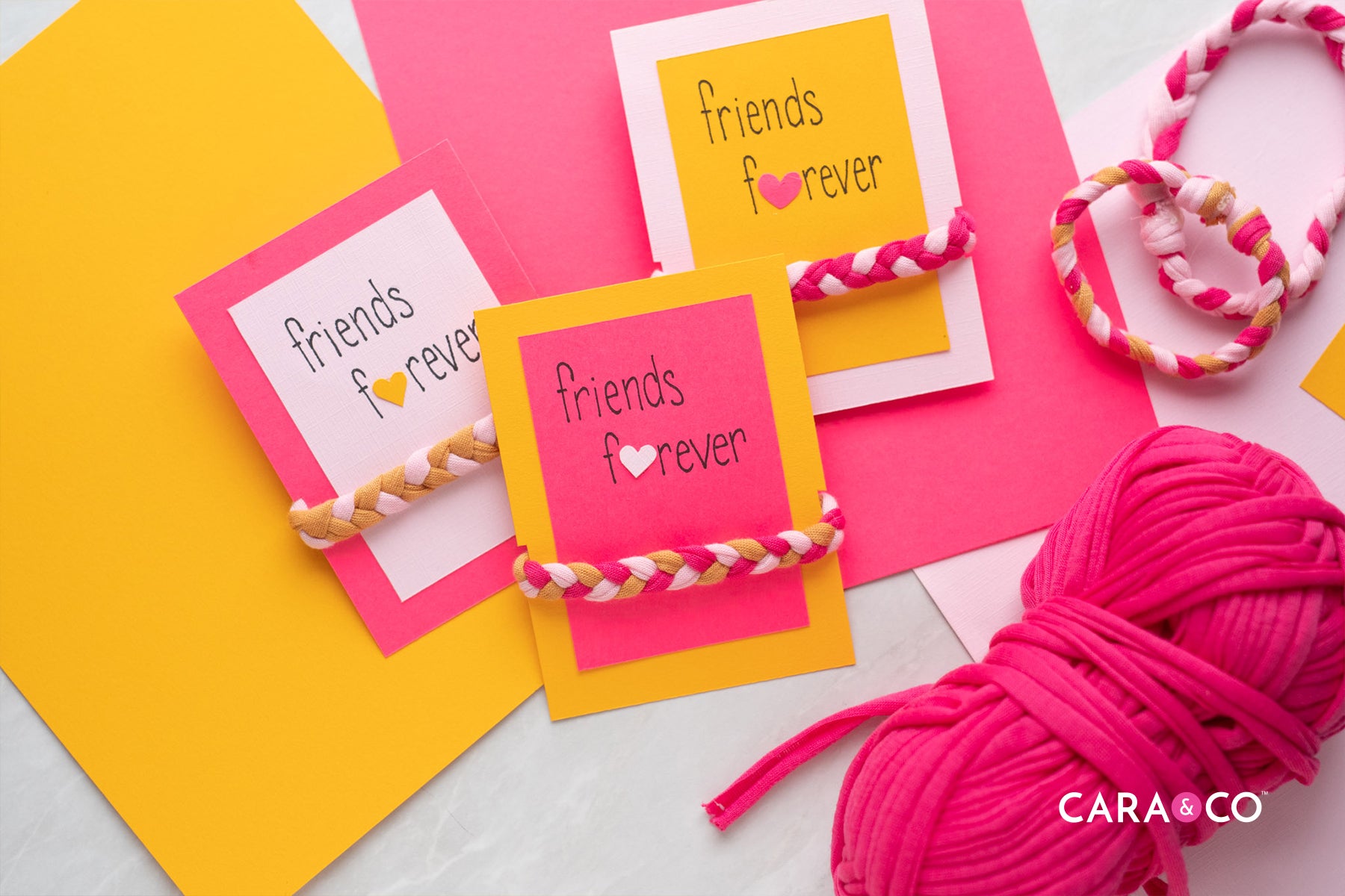 DIY Friendship Bracelet Valentines Craft