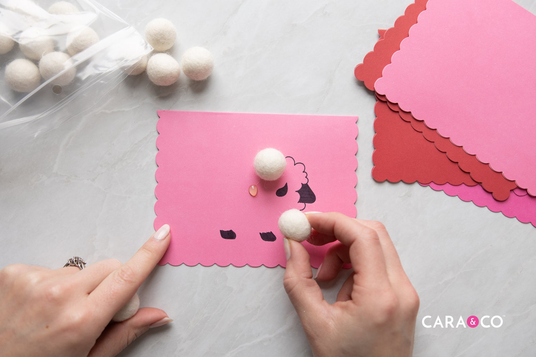 Sweet Sheep Valentines Day Card DIY