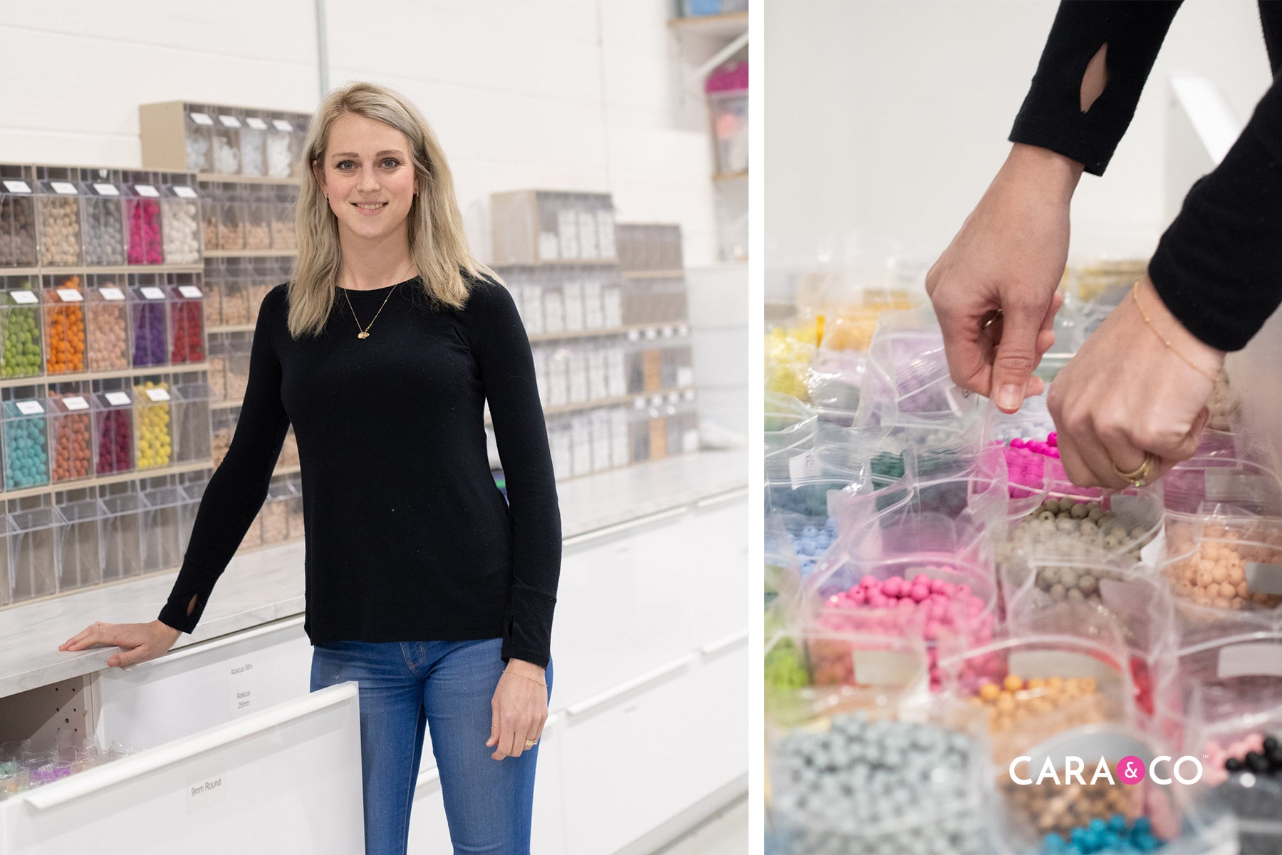 How to organize your small shop supplies - Cara & Co - Blog post
