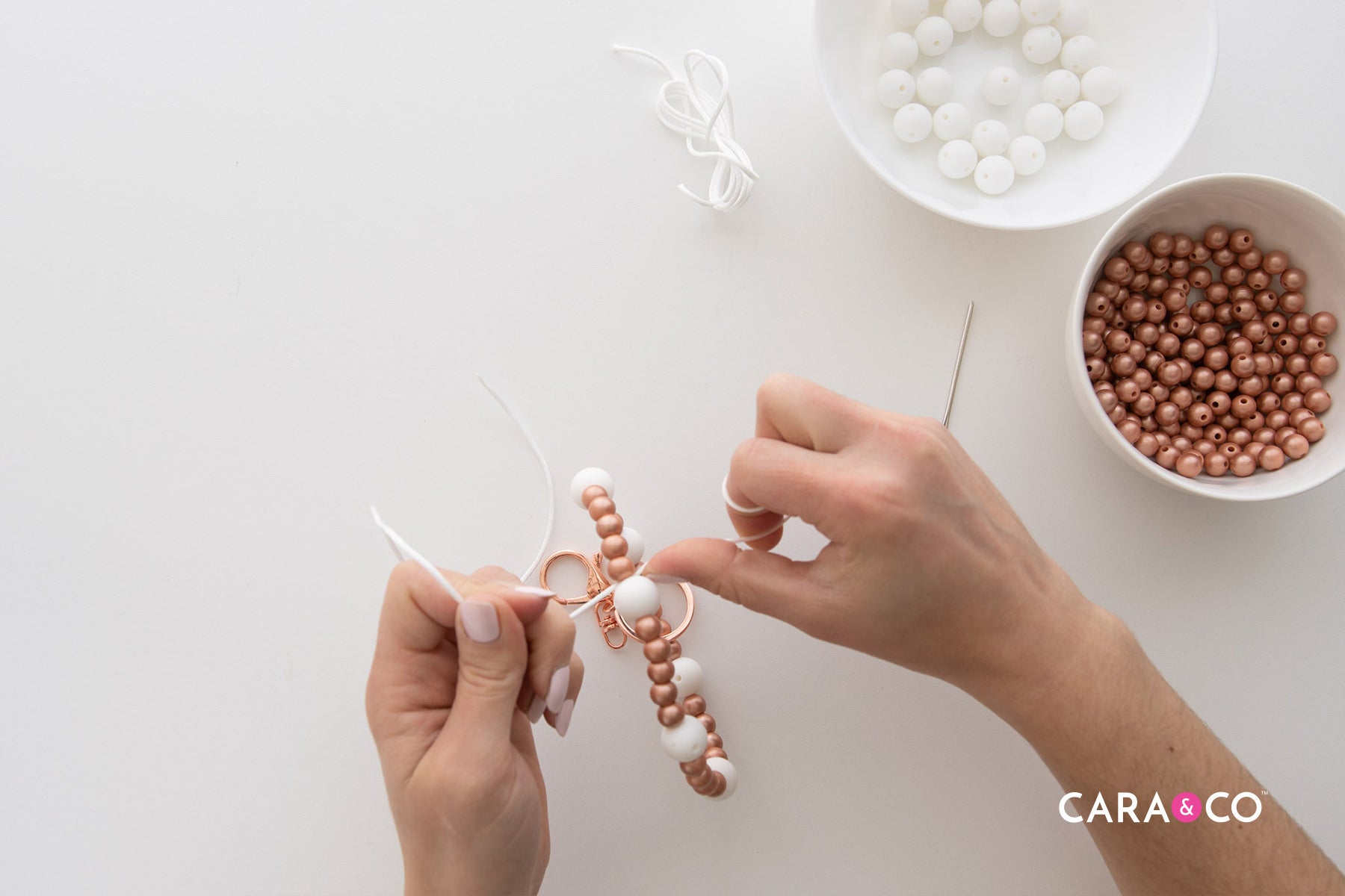 Double hole bead infinity wristlet - Cara & Co DIY Tutorials