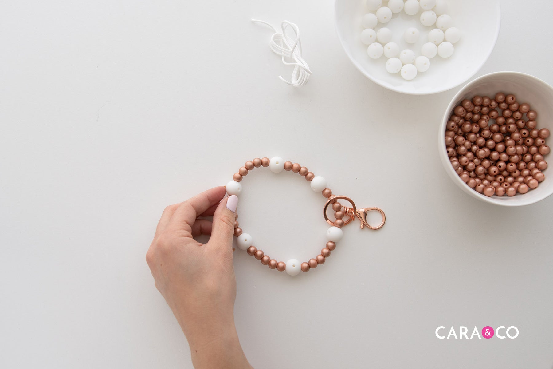 Double hole bead infinity wristlet - Cara & Co DIY Tutorials