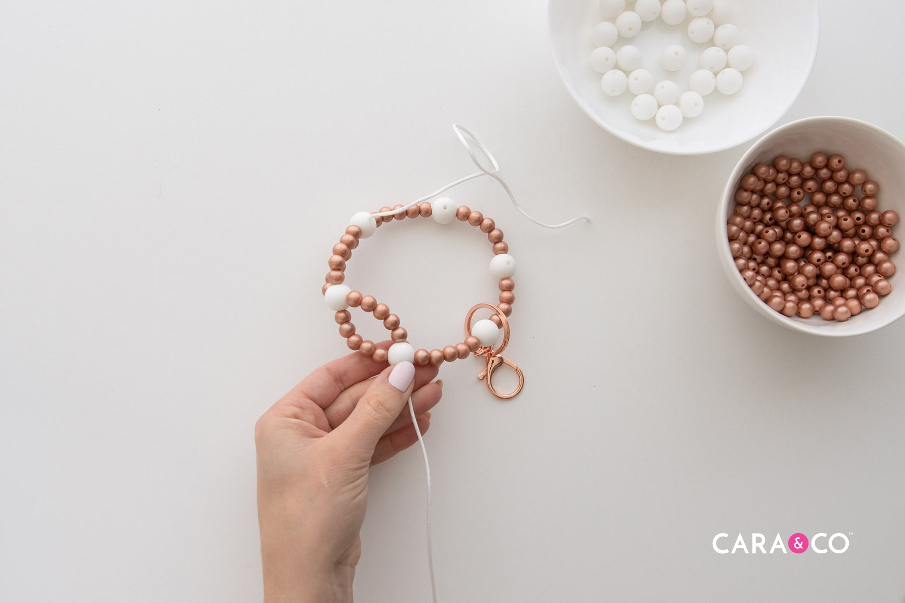 Double hole bead infinity wristlet - Cara & Co DIY Tutorials