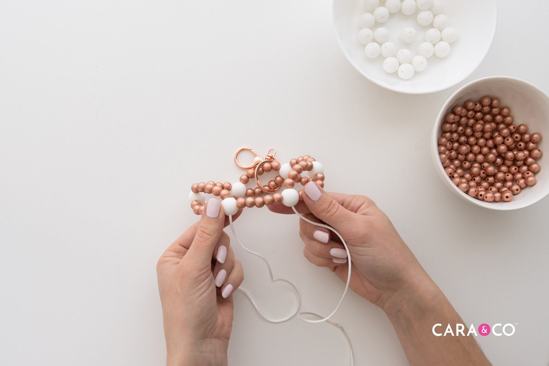 Double hole bead infinity wristlet - Cara & Co DIY Tutorials