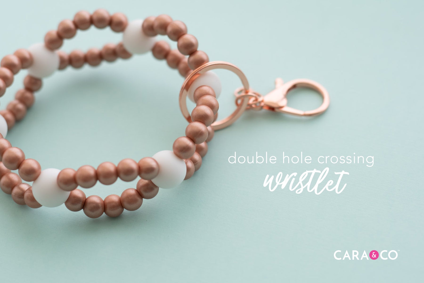 Double Hole Infinity wristlet for keys - Cara & Co DIY Tutorials