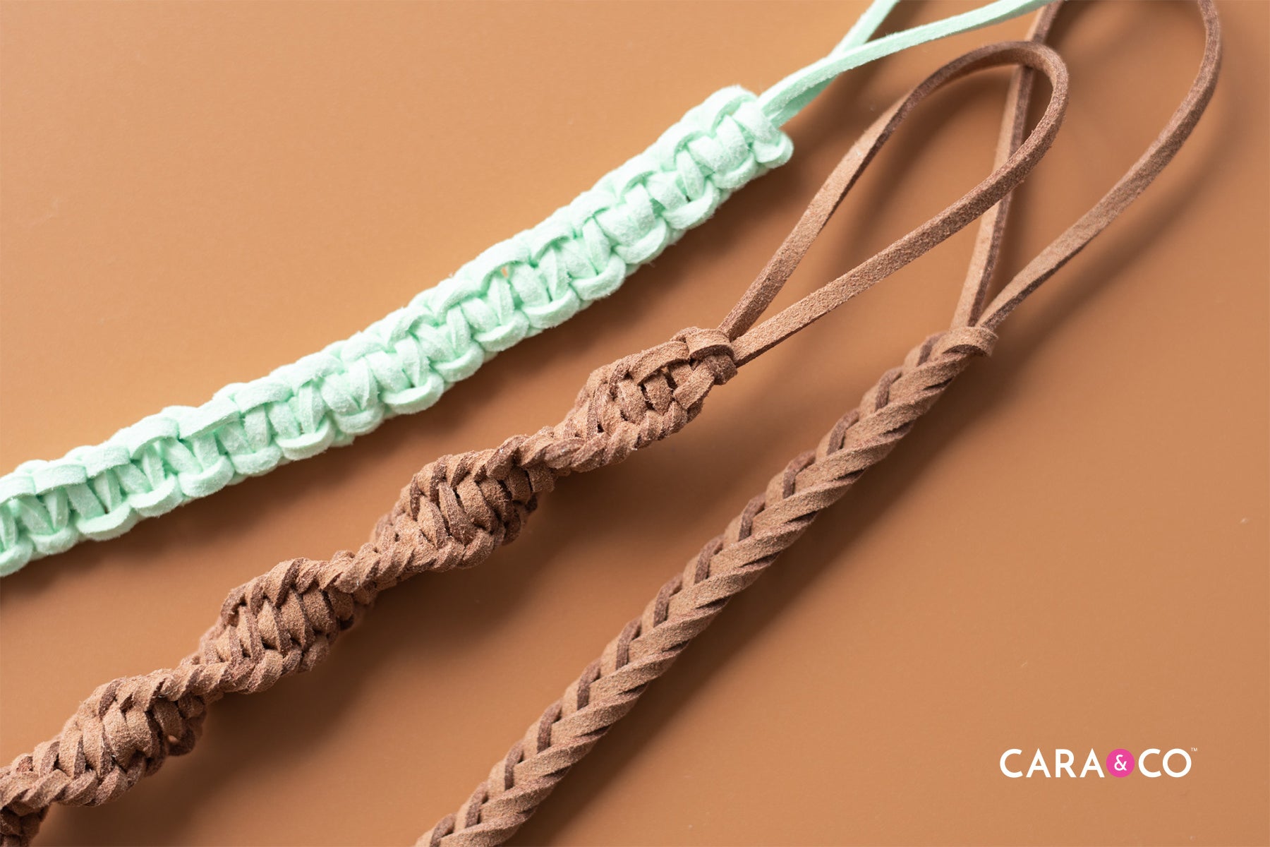 Simple suede leather pacifier clip designs and tutorial - Cara & Co