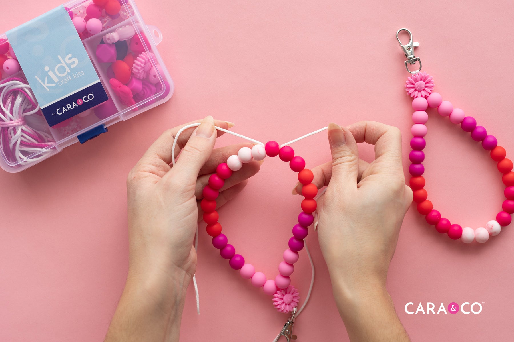 Valentine's Kids' Crafts - Silicone Bead Wristlet - Cara & Co