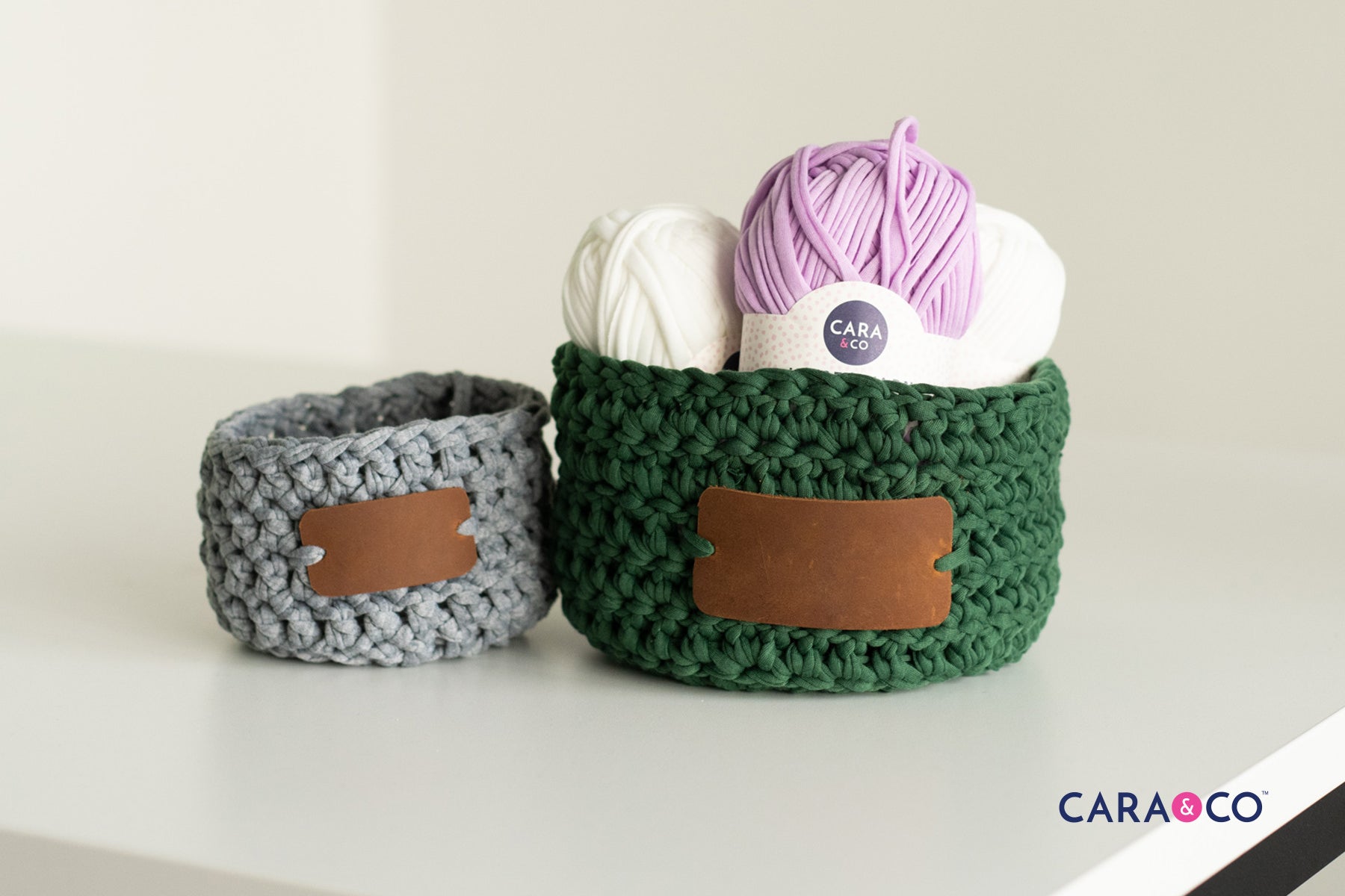 DIY Baskets -  Crochet - Leather - Cara & Co Blog