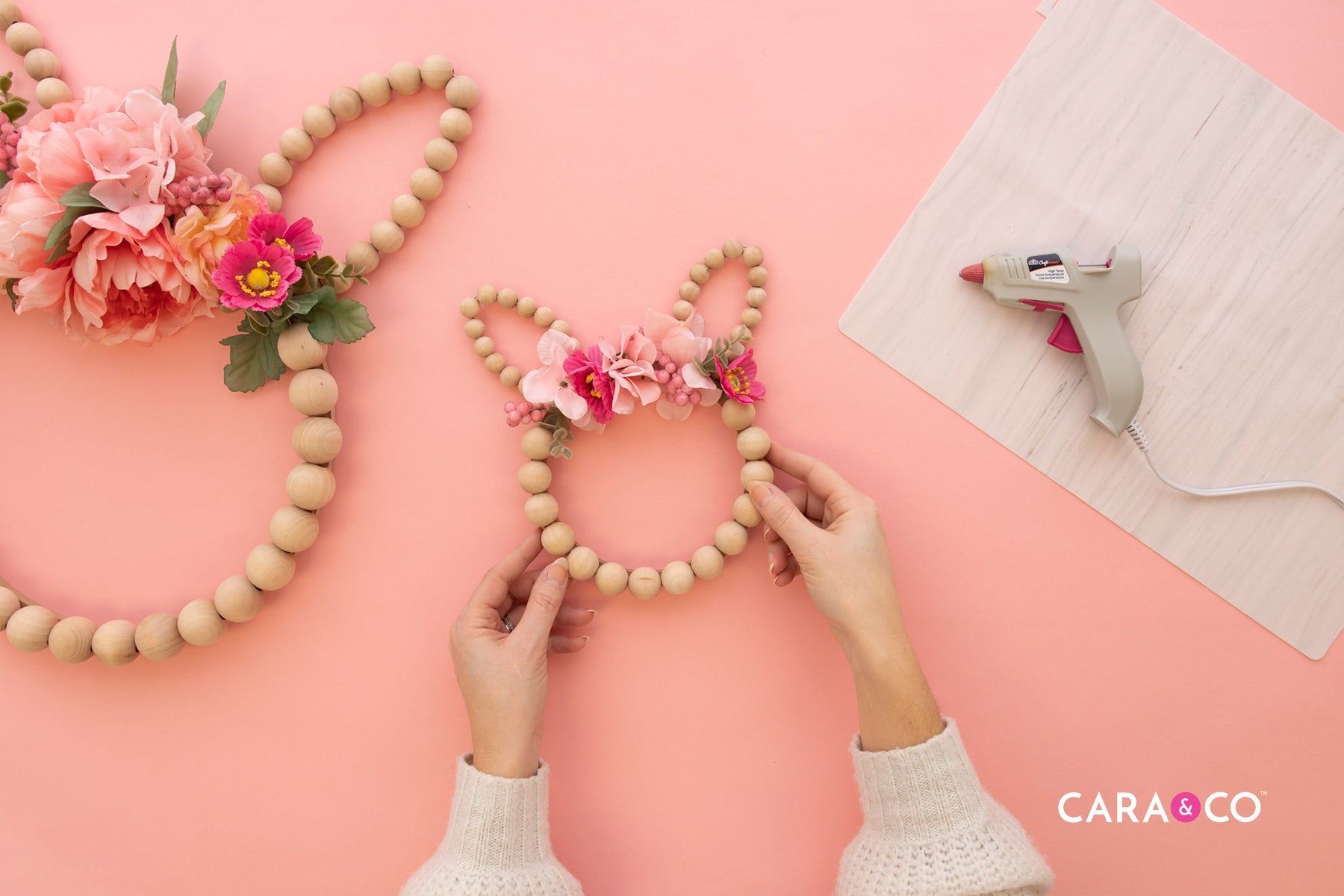Mini Easter Bunny Wreath Craft - CaraBLOG
