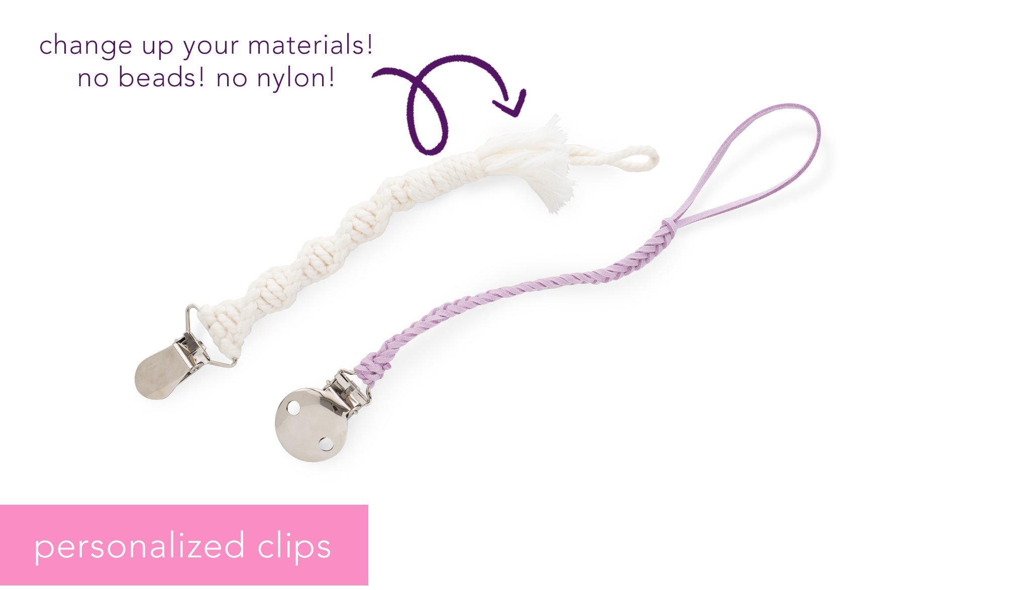 Macrame Soother Clip - Cara & Co