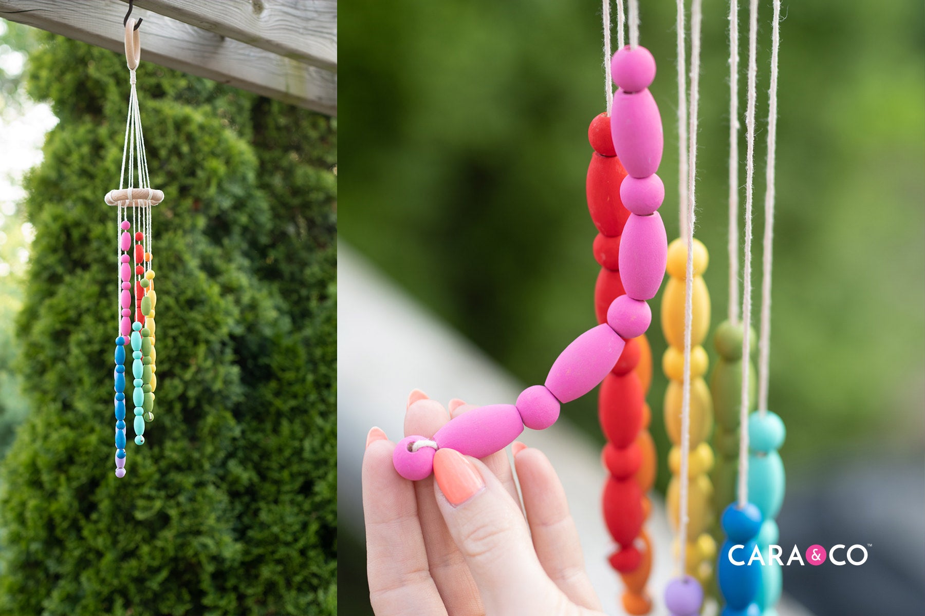 Wooden Bead Wind Chime - Craft DIY - Cara & Co