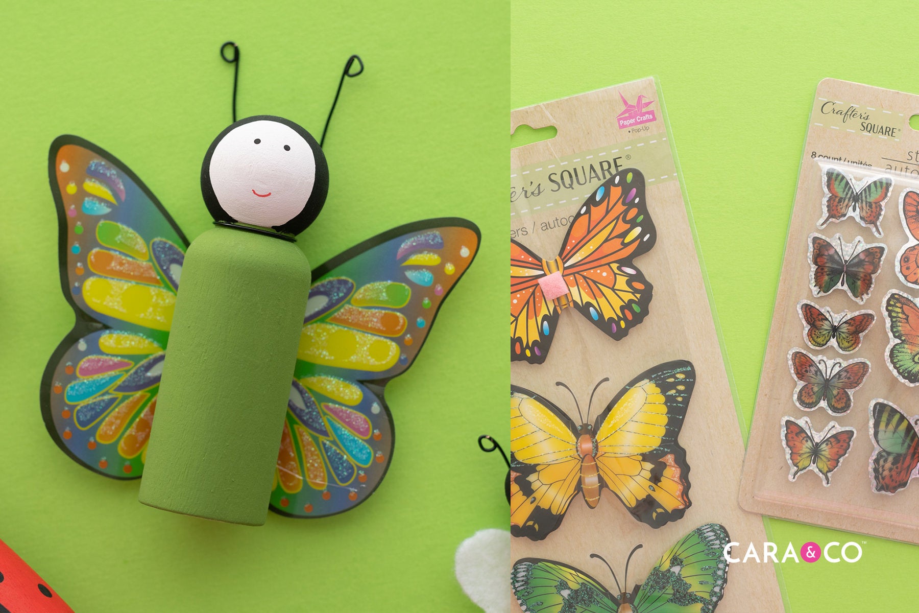 DIY Butterfly Summer Kids Craft - Cara & Co