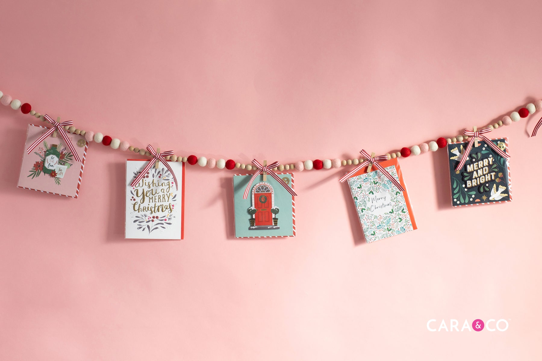Christmas Card Garland DIY Tutorial - Cara & Co