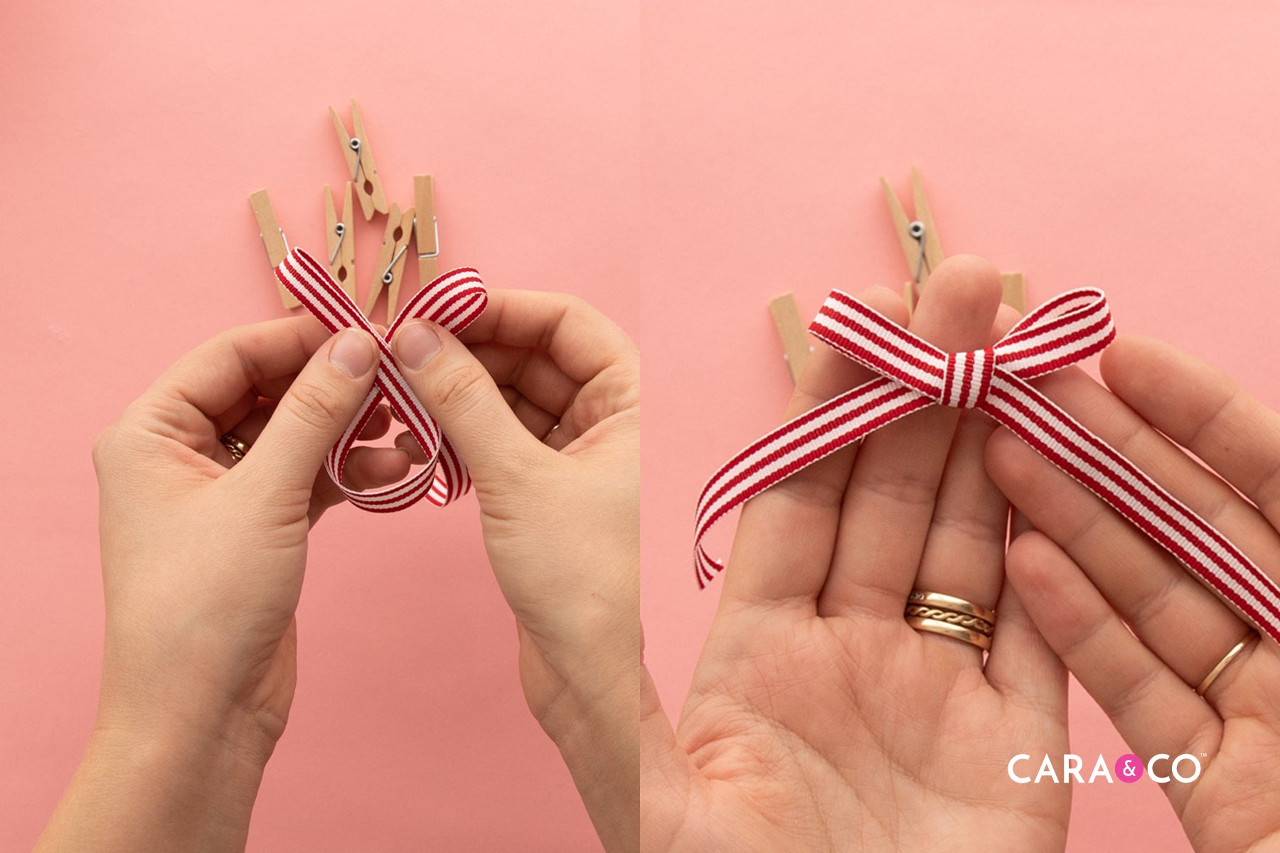 Tie Your Bow - Christmas Card Garland - Cara & Co
