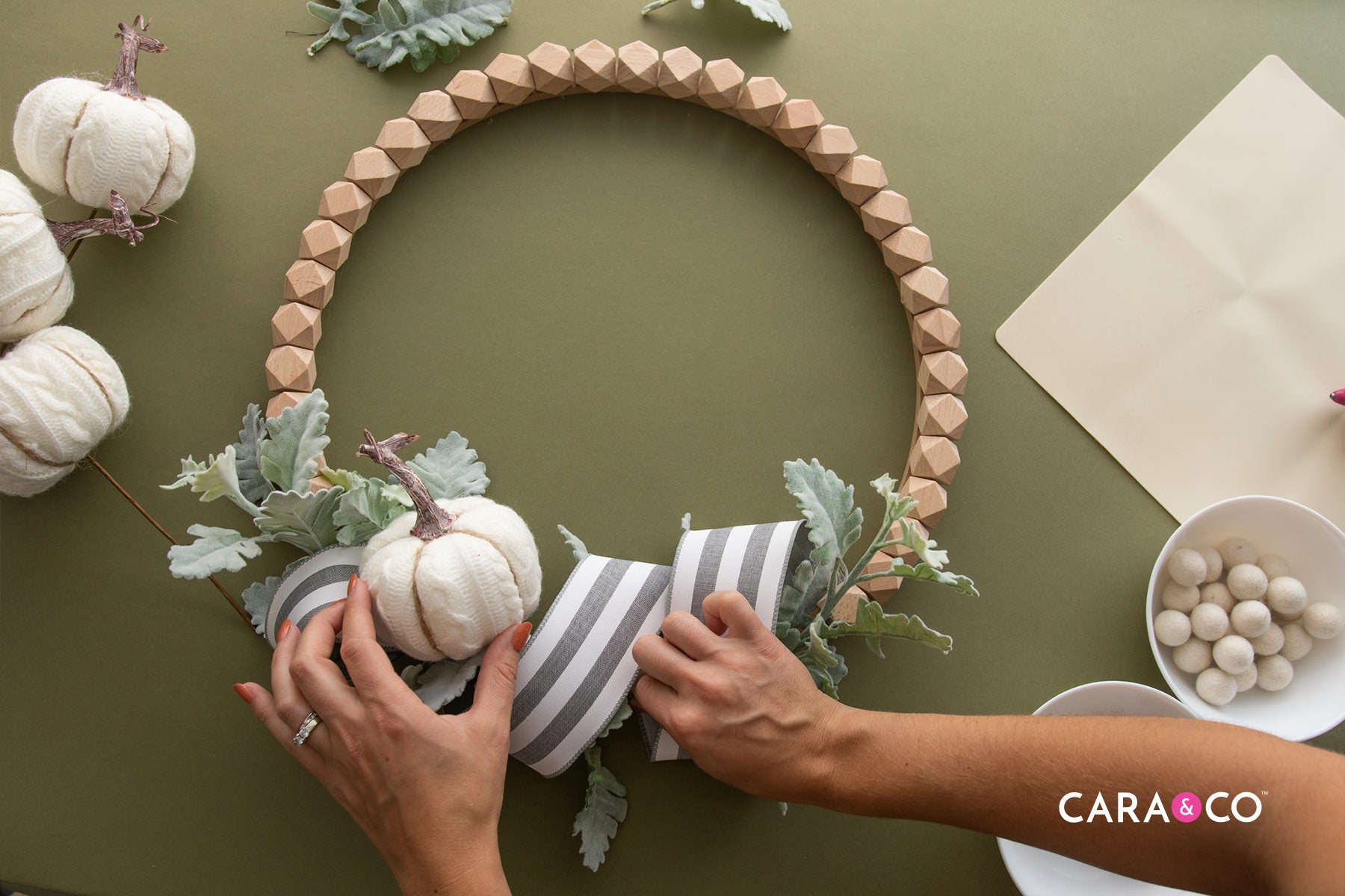 Fall Wreath DIY Tutorial - Fall decor inspiration - Cara & Co