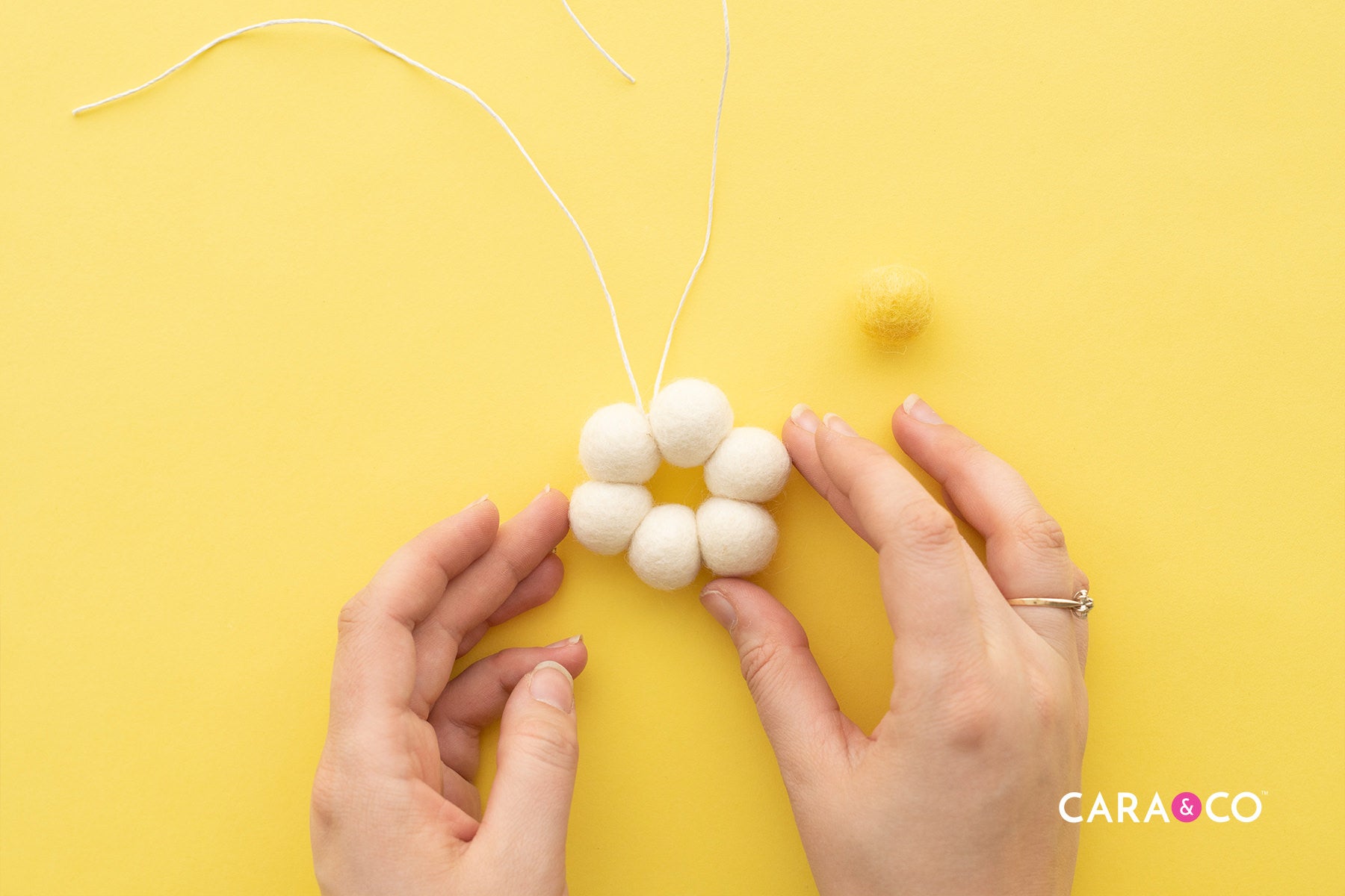 Felt ball circle - DIY Diffuser - Cara & Co