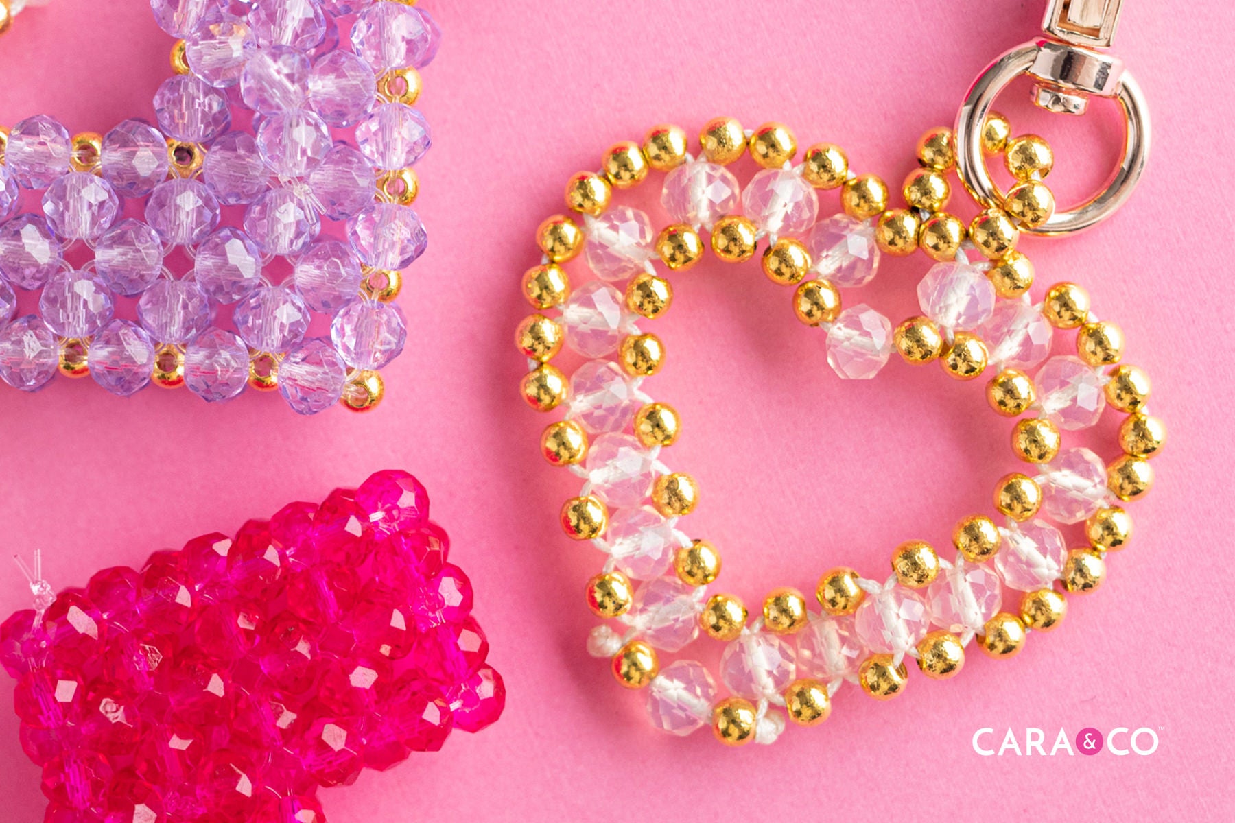 Glass Crystal Beads, Tutorial, Cara & Co, Valentines