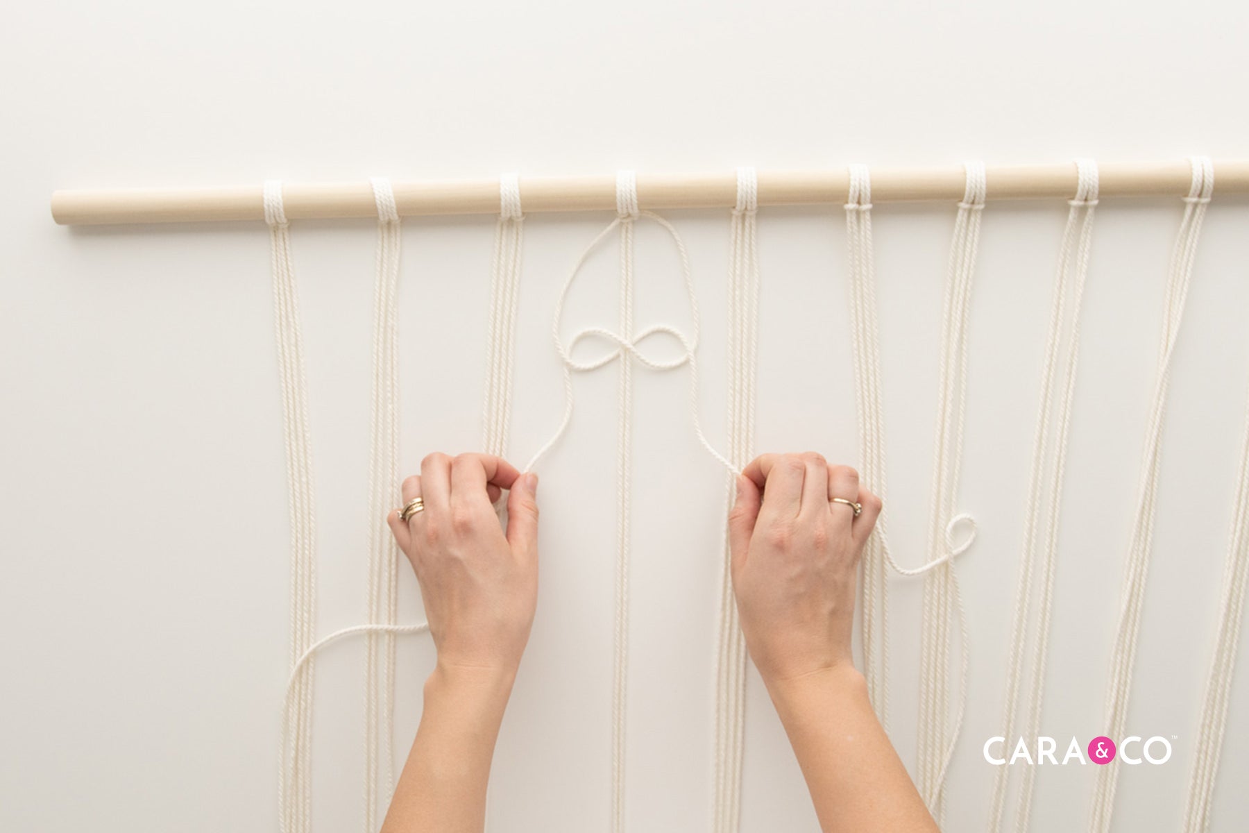 Square Knot Example - Macrame - Cara & Co