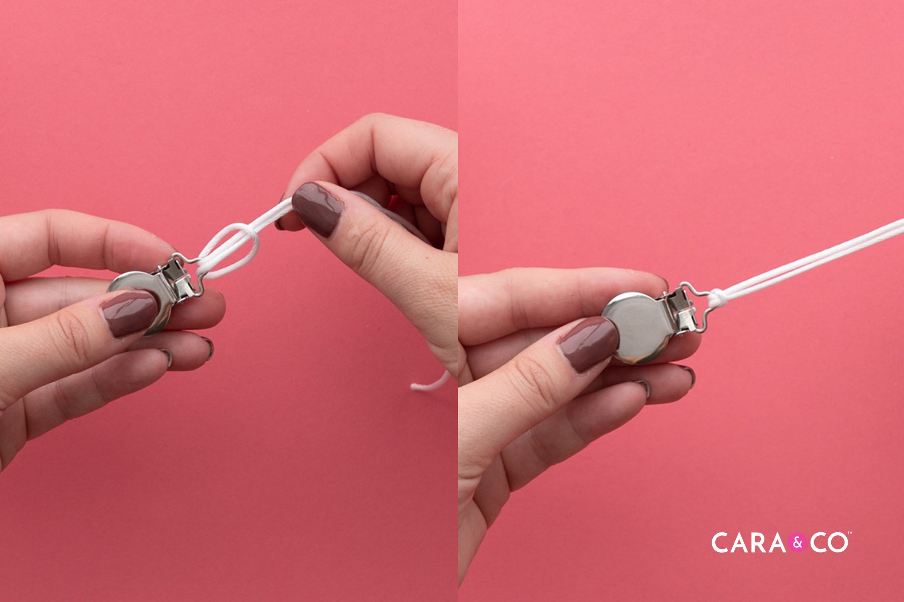 Look the Cord through your Clip - DIY Tutorial - Cara & Co