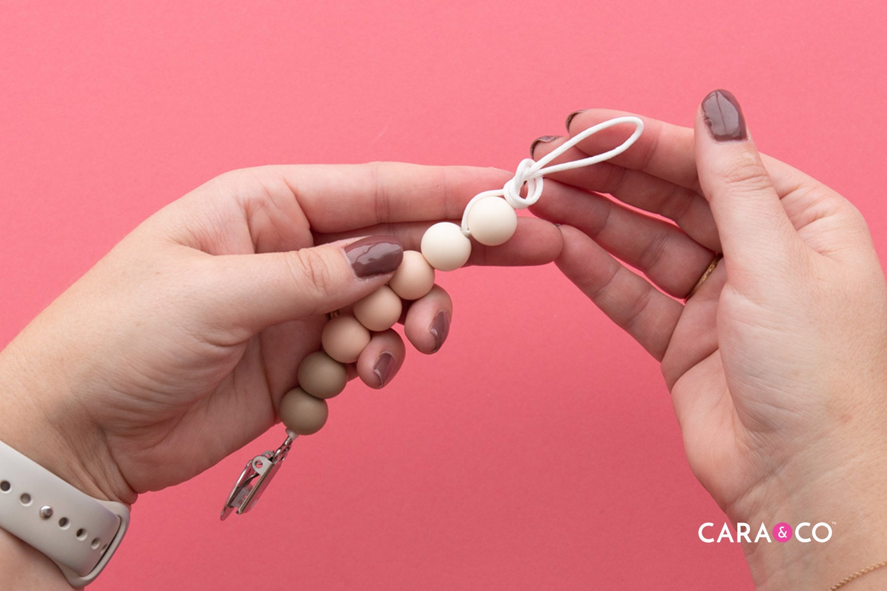 Tie a Knot - Tutorial - Pacifier Clip - Cara & Co