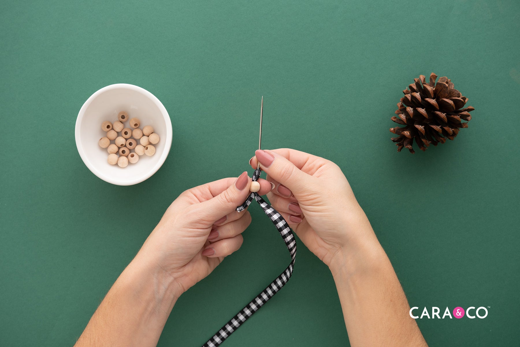 Thread on your Wood Beads - Tutorial - Cara & Co